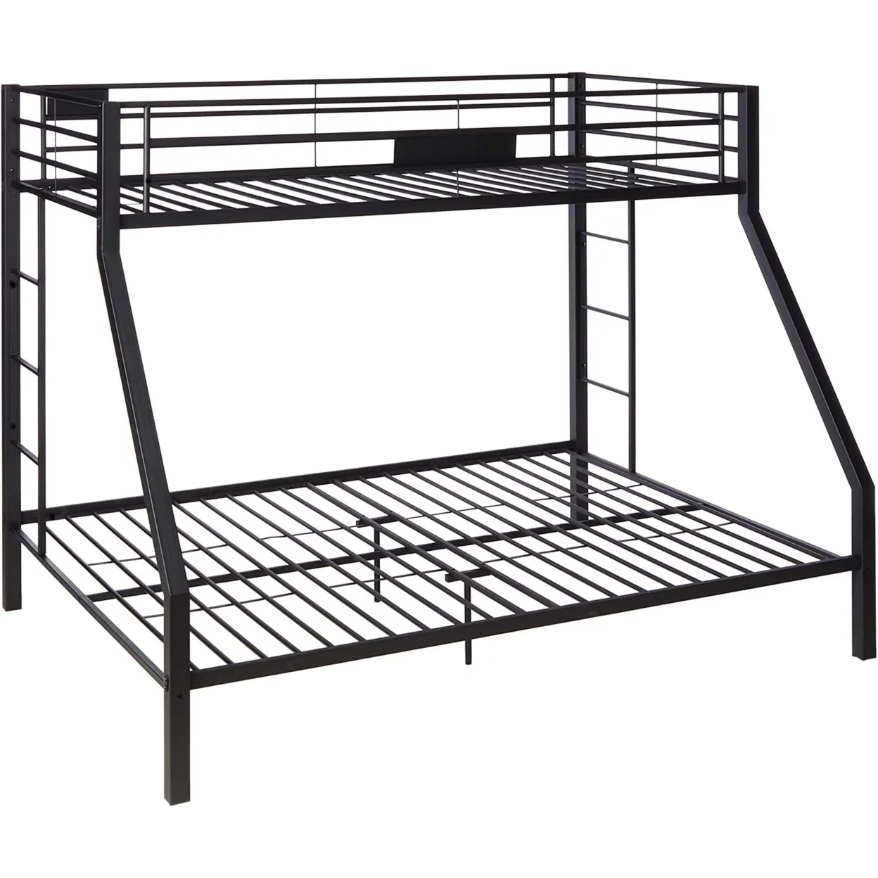 Metal Twin XL Queen Bunk Bed Black Sand- Saltoro Sherpi