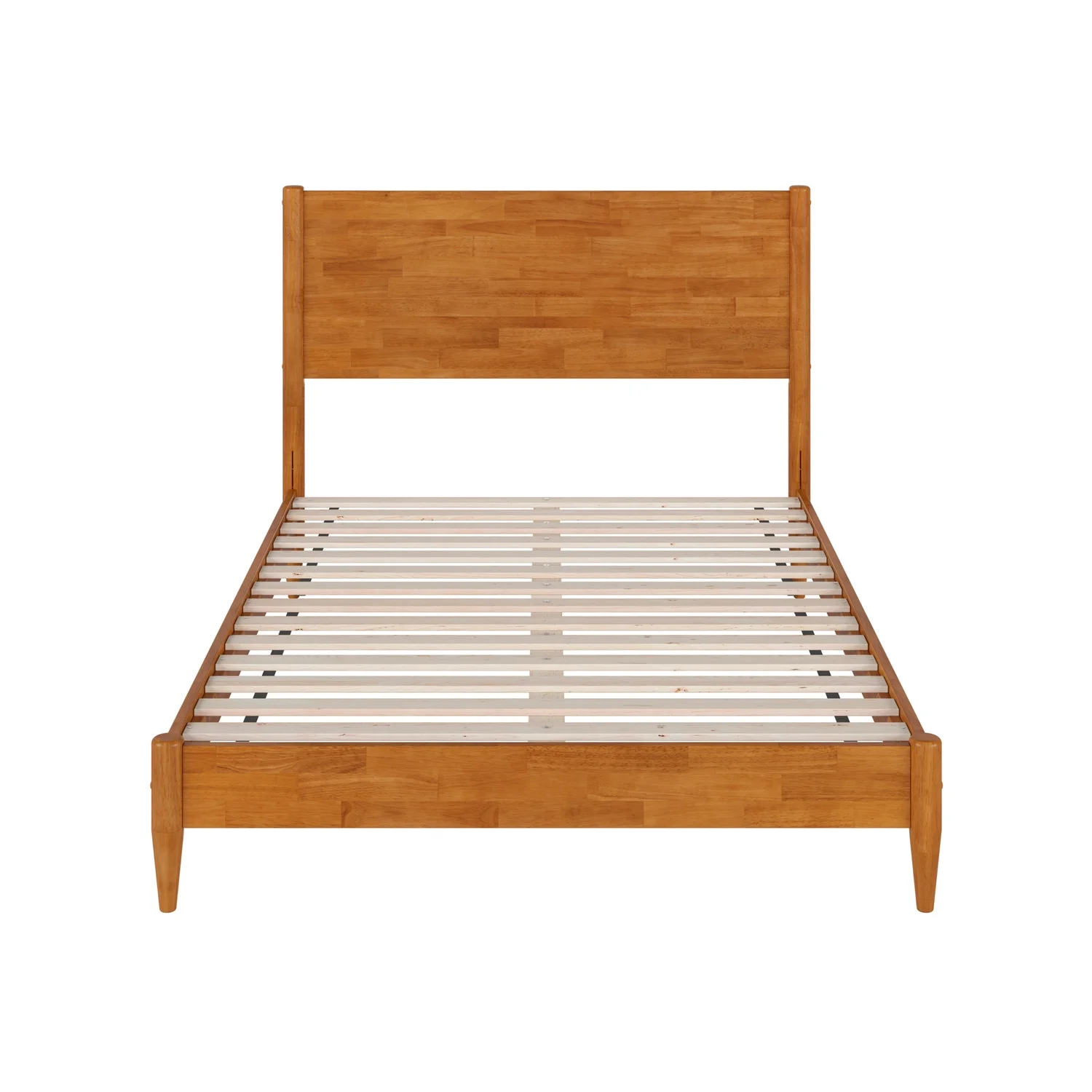 Pasadena Full Wood Low Profile Platform Bed in Light Toffee