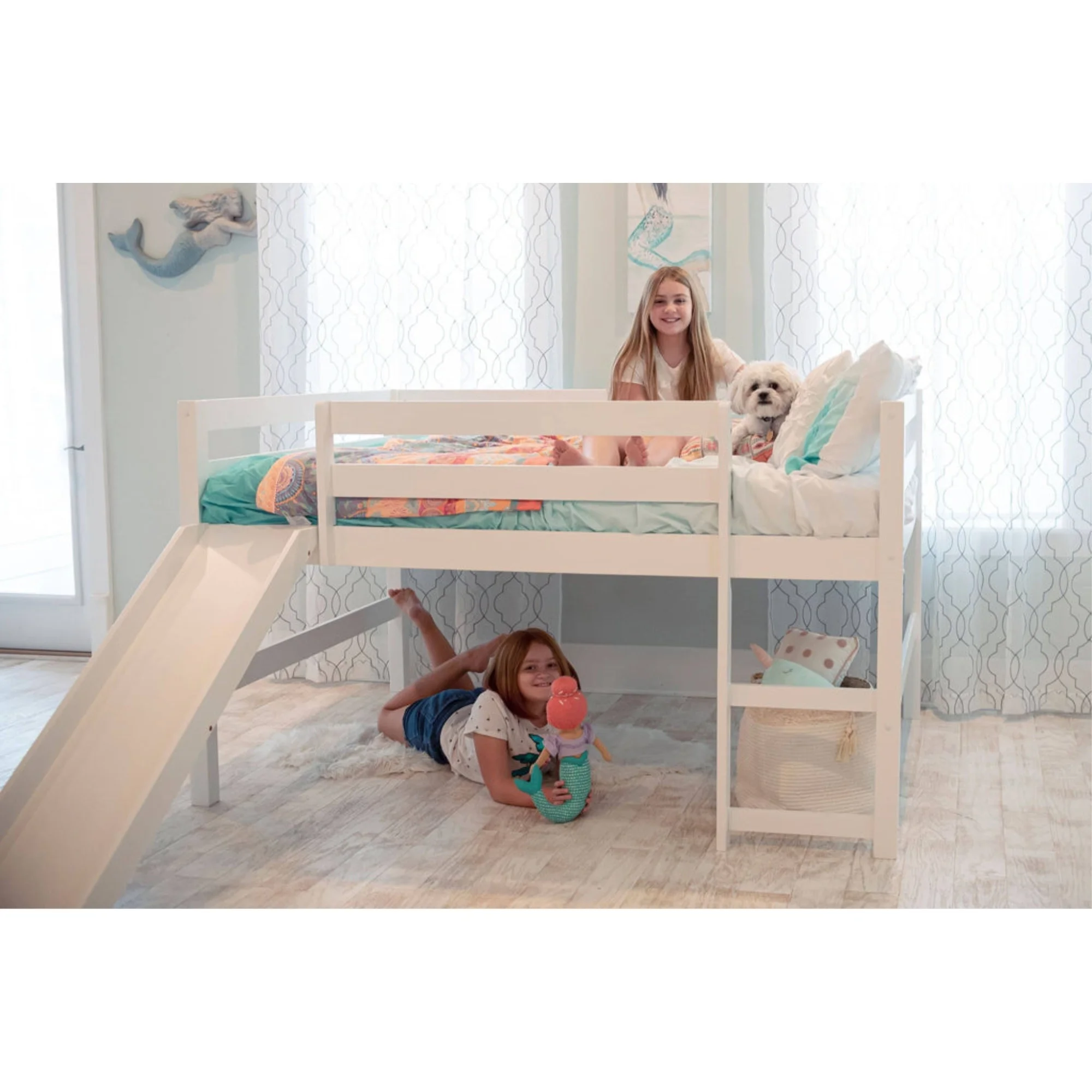 Full Loft Bed with Slide