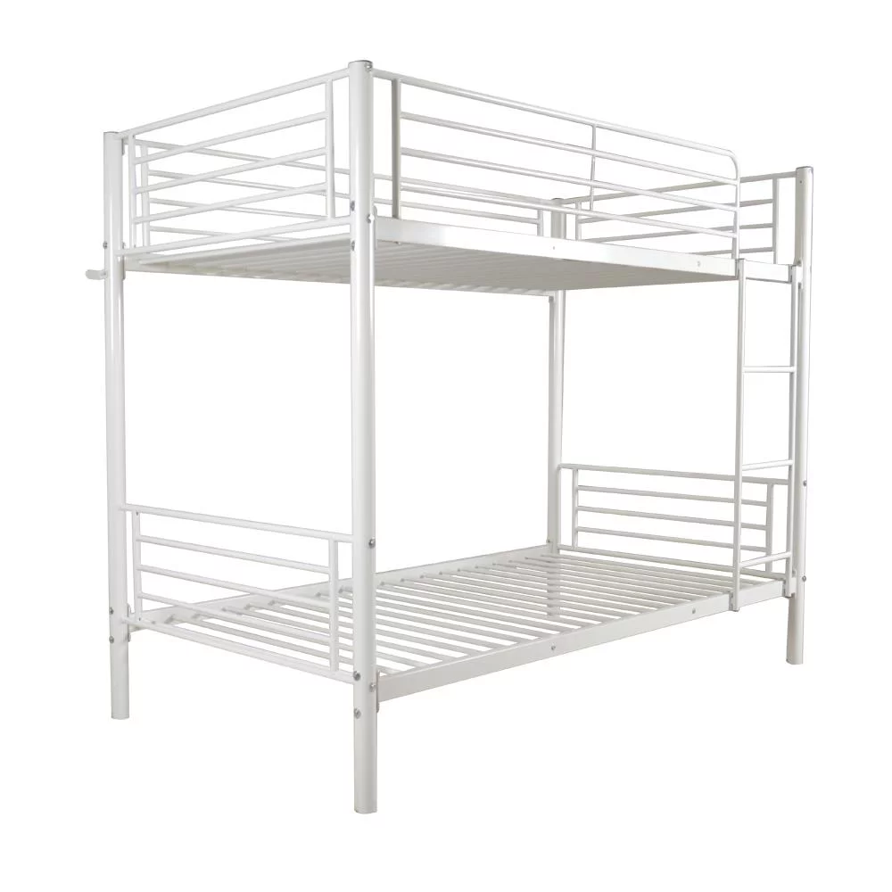 GoDecor Twin Metal Bunk Beds,Bunk Beds Frame Ladder Bedroom Dorm for Kids/Adult/Children,White