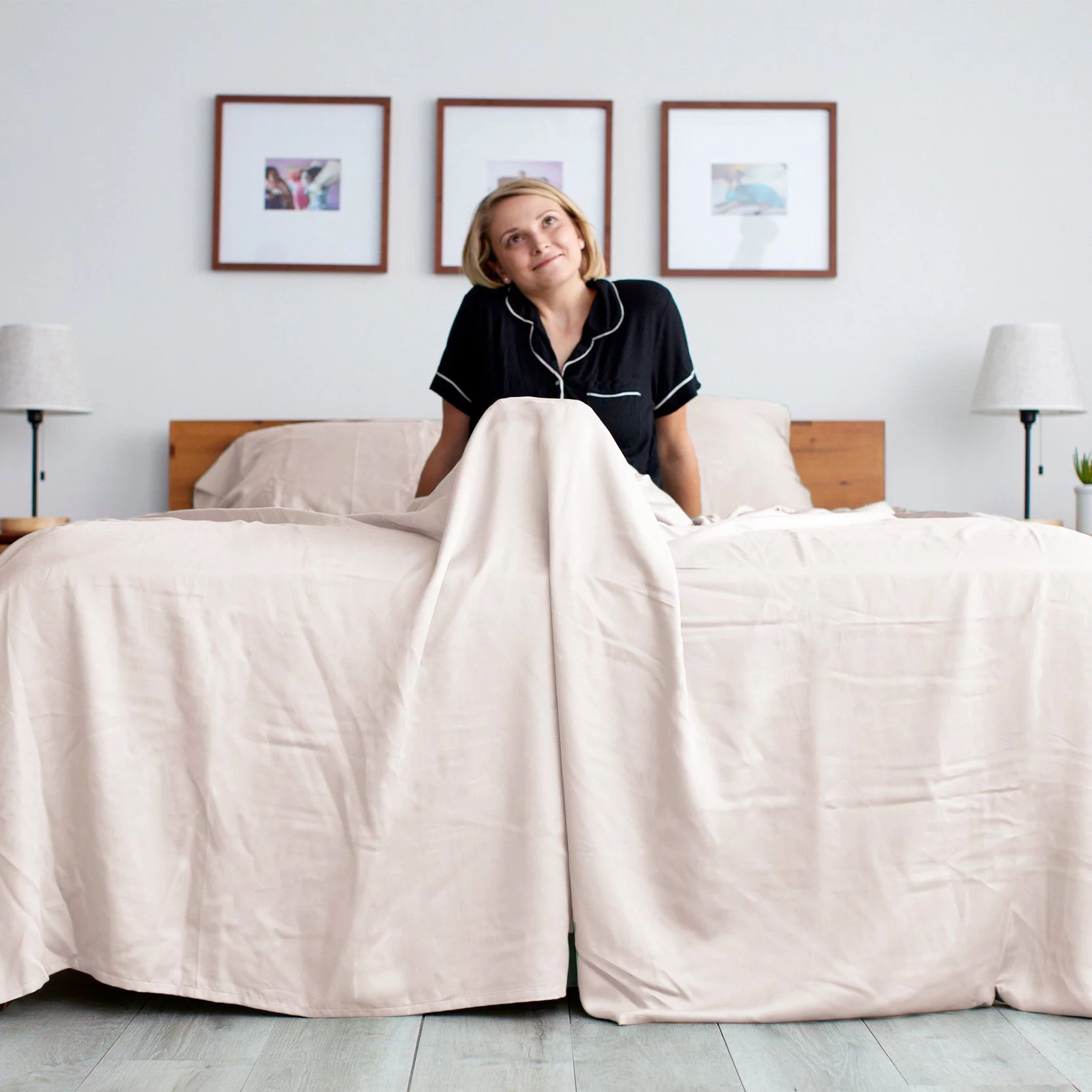 Sheets and Giggles 100% Eucalyptus Lyocell Sheet Set | Naturally Softer than Cotton, Moisture Wicking, Breathable, Cooling, Hypoallergenic | 400 Thread Count Sateen | Size/Color: California King, Gray