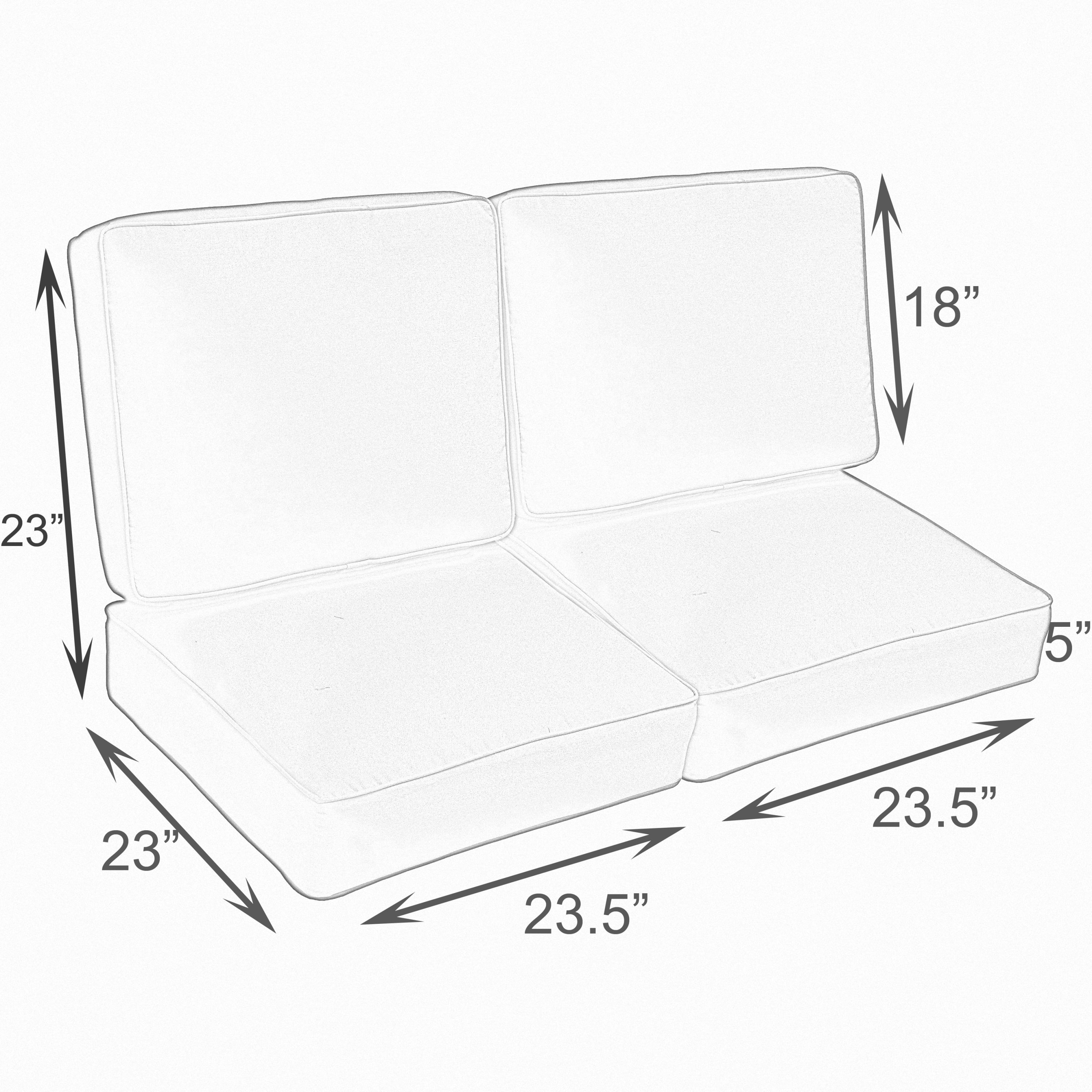 Sorra Home Charcoal Grey Indoor/Outdoor Loveseat, Corded