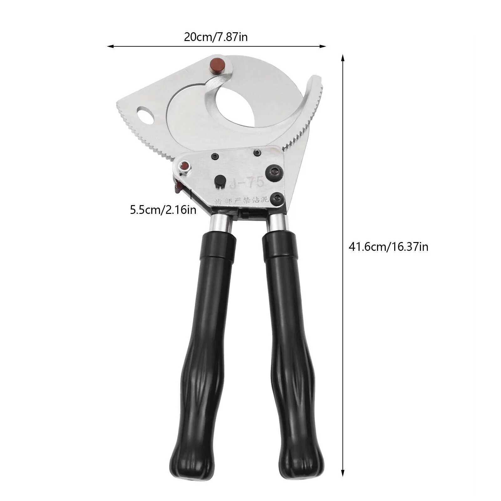 TOOL1SHOoo Ratchet Cable Cutter Ratcheting Cutter Heavy Duty Wire Cutter Tool Cut up to Φ75mm for Copper Aluminum Core Armored Cable (J75)