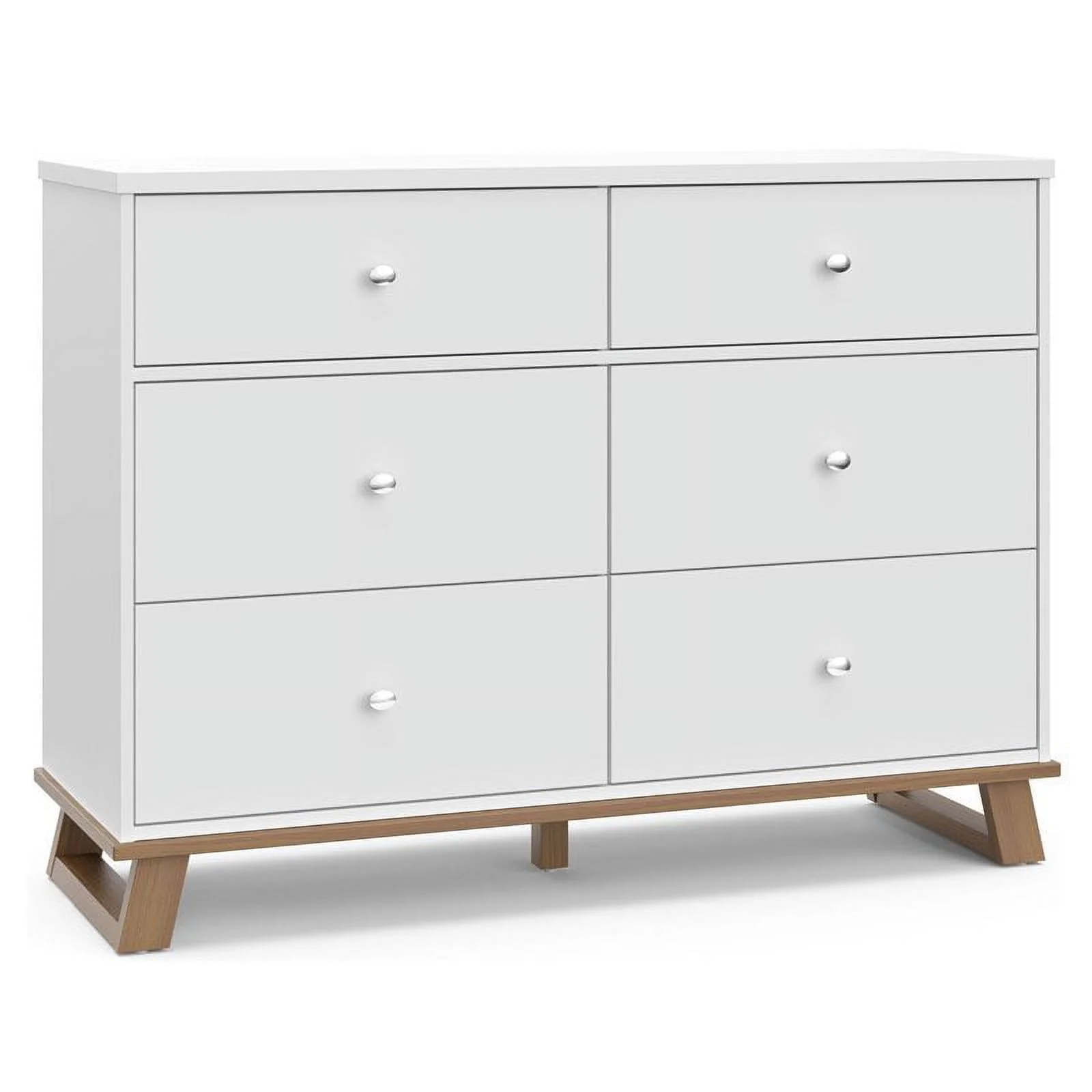 Home Square 2-Piece Set with Toddler Bed and 6-Drawer Dresser
