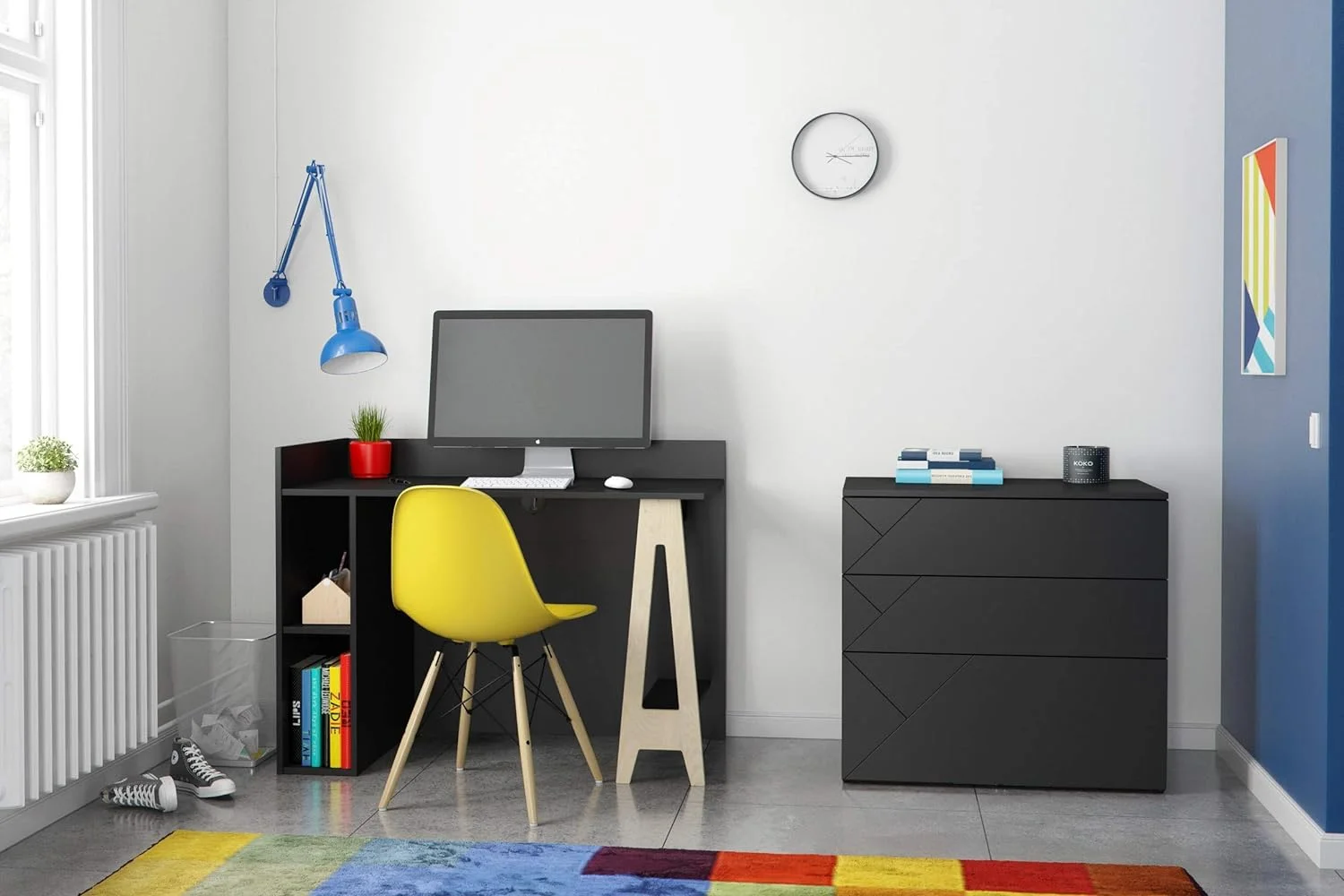 608606 3-Drawer Multi-Purpose Storage Dresser Chest, Office Storage And Filling Cabinet