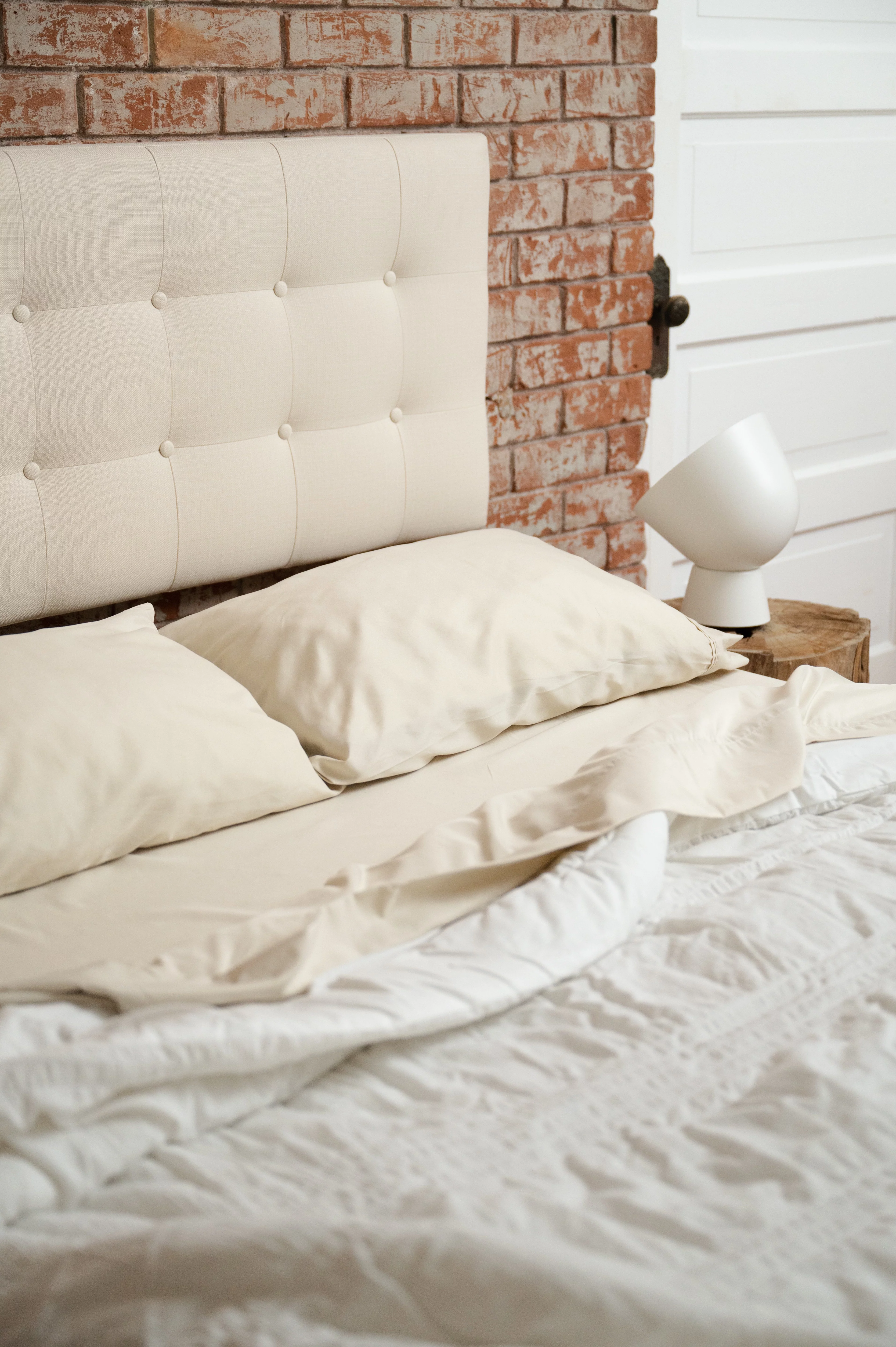 Cream Bamboo Queen Sheet Set