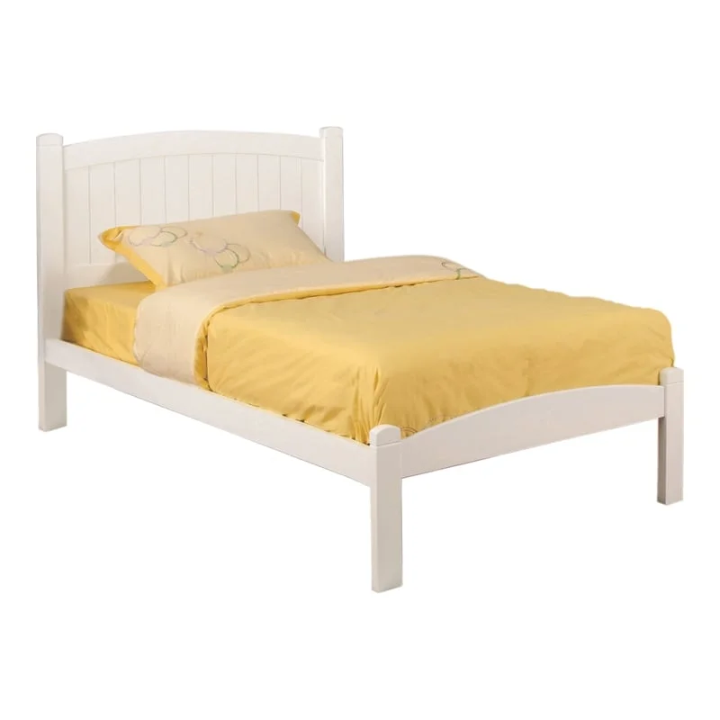 Bowery Hill 2pc White Solid Wood Bedroom Set - Twin + Nightstand