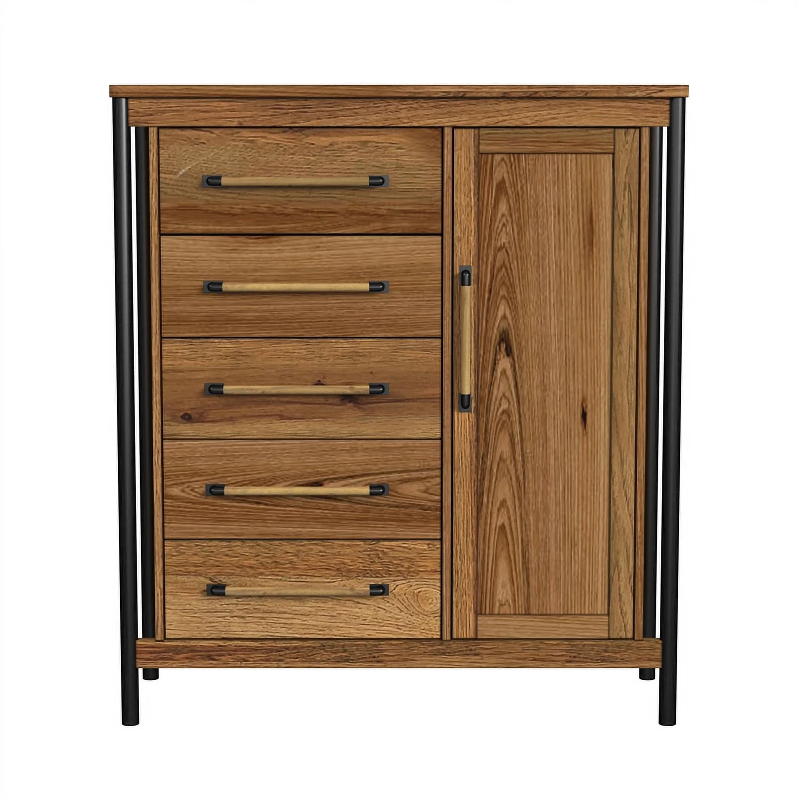 Intercon Furniture Norcross 5 Drawer 1 door Gentleman's Chest Hickory Finish