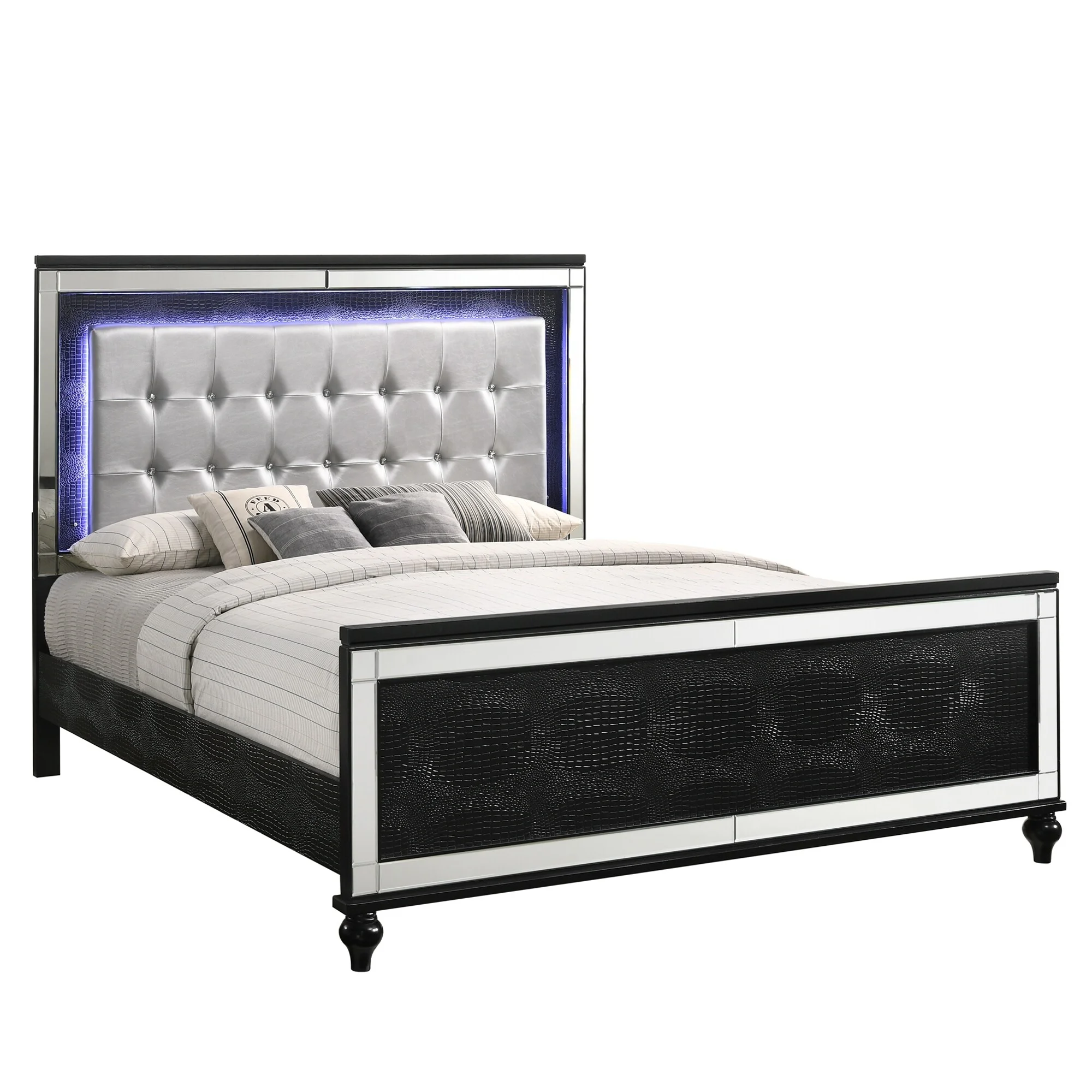 New Classic Furniture Tracee Tufted Upholstered Bed Queen - White