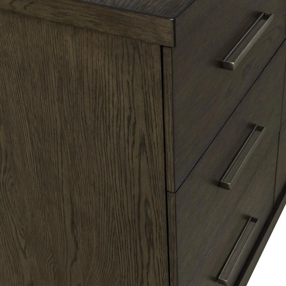 Modern Mix Dresser & Mirror - Coffee Bean Finish
