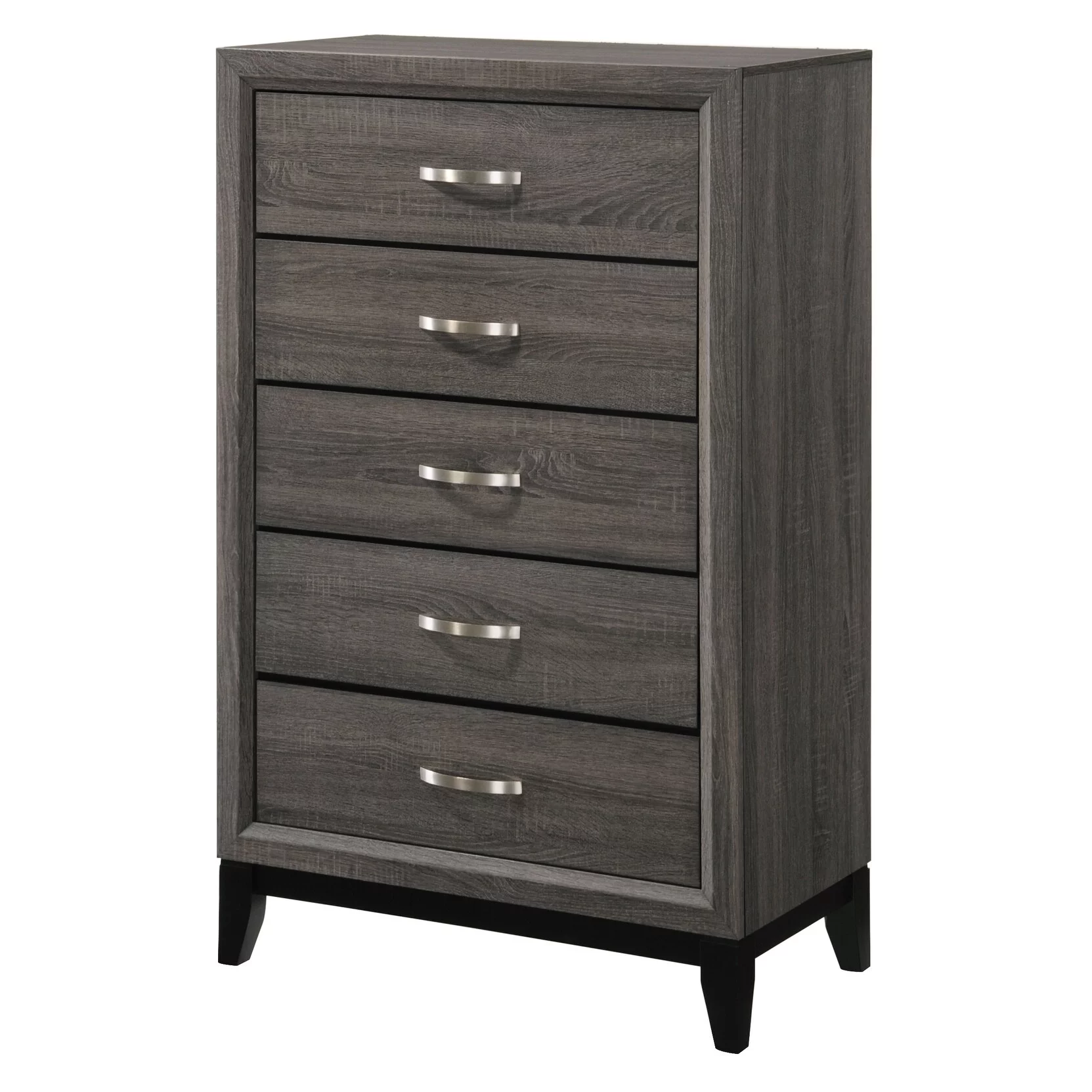 Coaster Furniture Watson Grey Oak and Black 5-drawer Chest