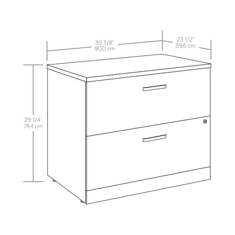 Pemberly Row Engineered Wood Lateral File in Noble Elm/Brown
