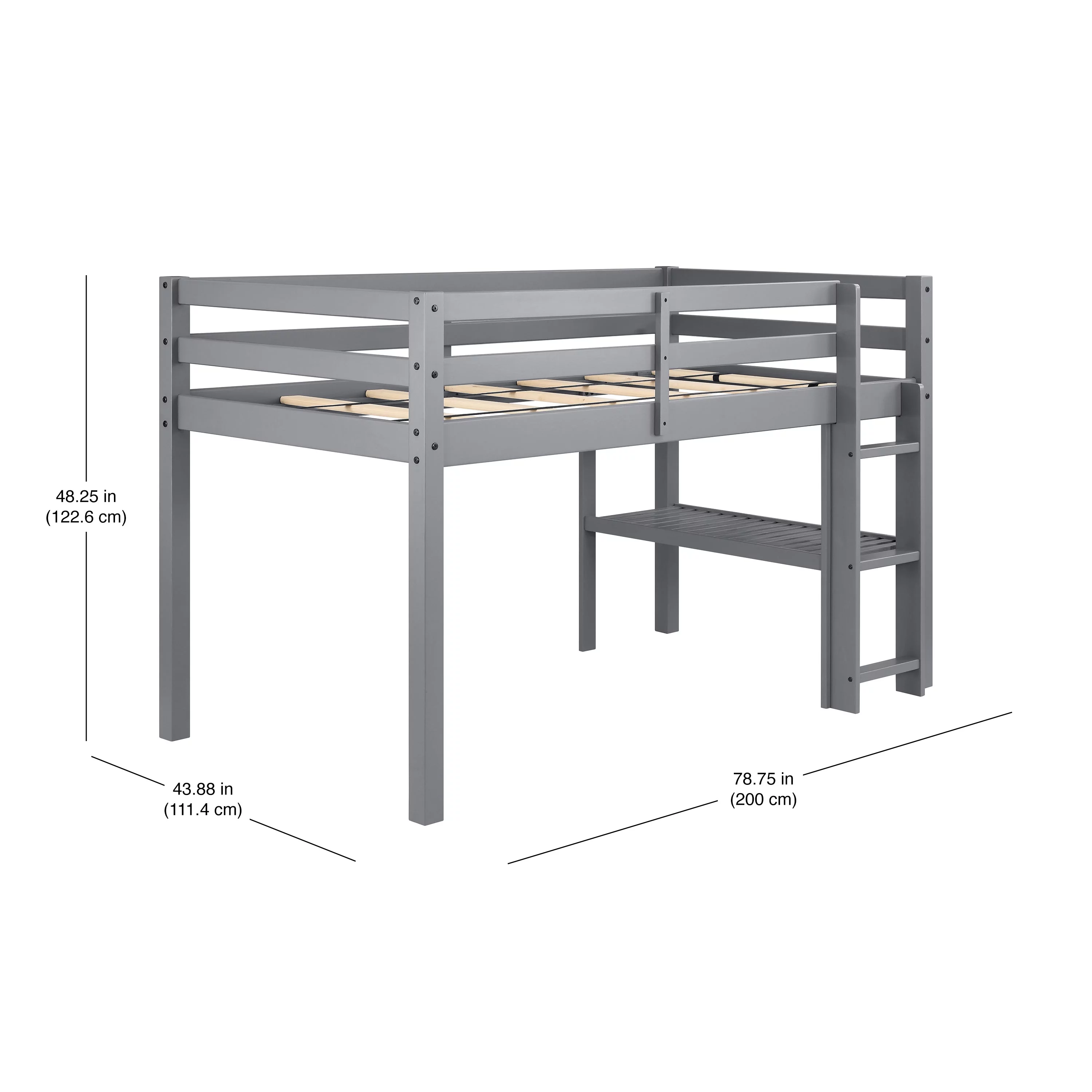 Better Homes & Gardens Twin Loft Bed with Shelf