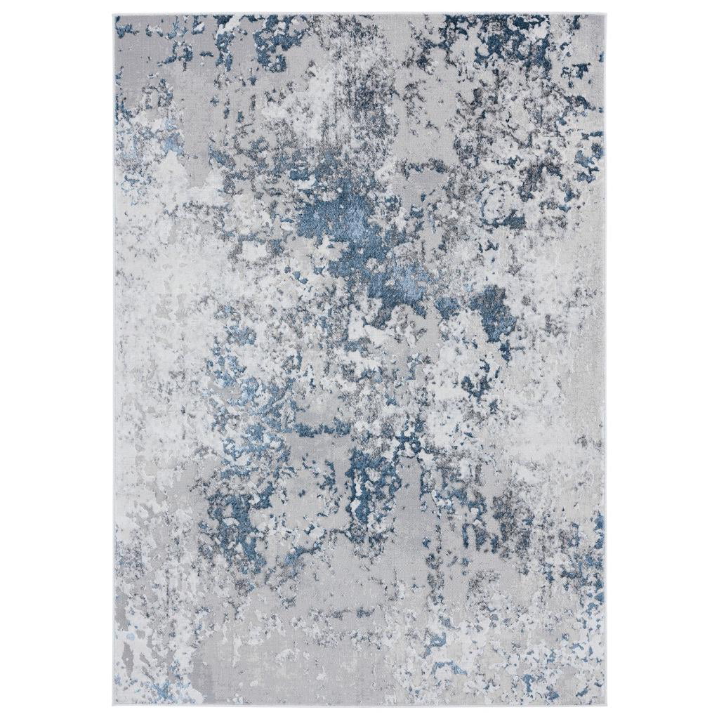 Luxe Weavers Modern Abstract Design Blue 5x7 Area Rug for Bedroom or Living Room