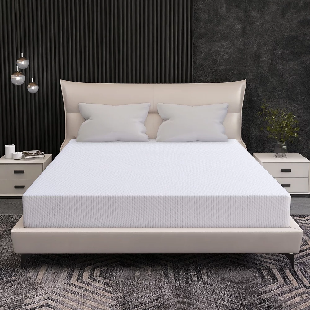 Hcore Ego White 10 inch Memory Foam Mattress, Full Size Mattress in a Box, Medium Firm