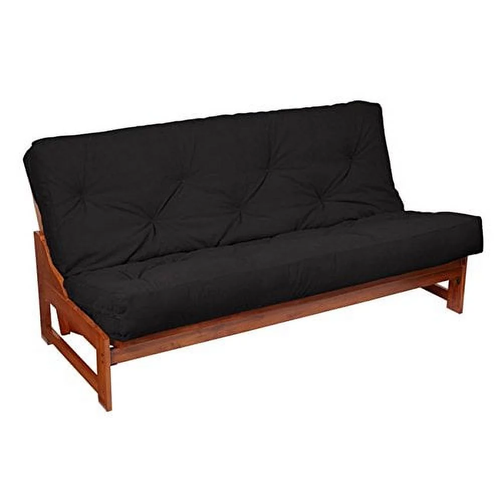 Mozaic Company Full-Size 10-inch Black Suede Futon Mattress