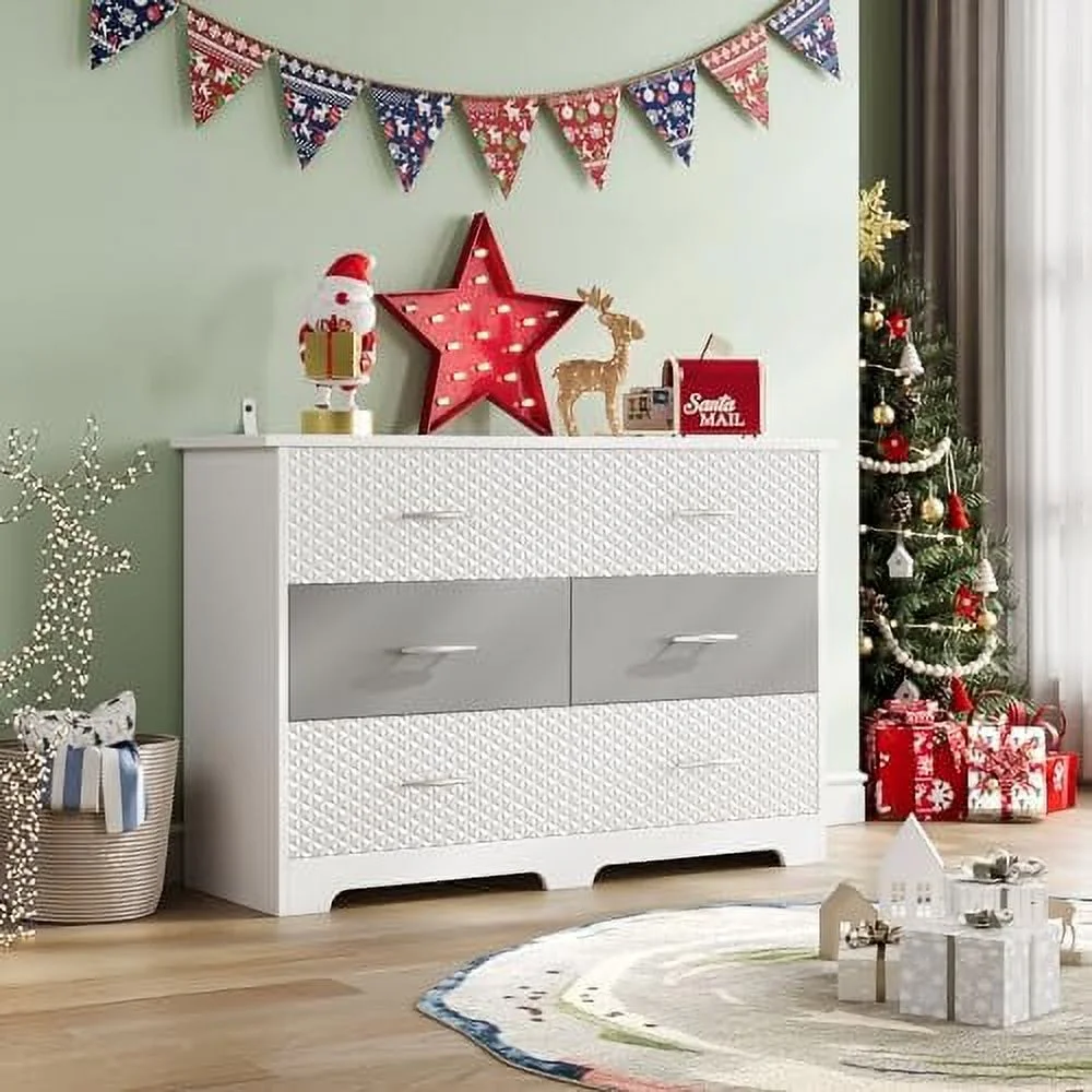 GEROBOOM Unique Craftsmanship Dresser Modern Dresser Drawers Colorful Deep Drawers for Bedroom Living Room Entryway Navy