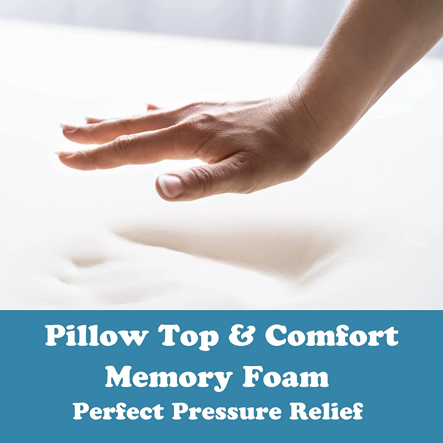 BRN Go Sleep Collection Opulence Luxury Hybrid Mattress Memory Foam Bed in Box, 14” Queen