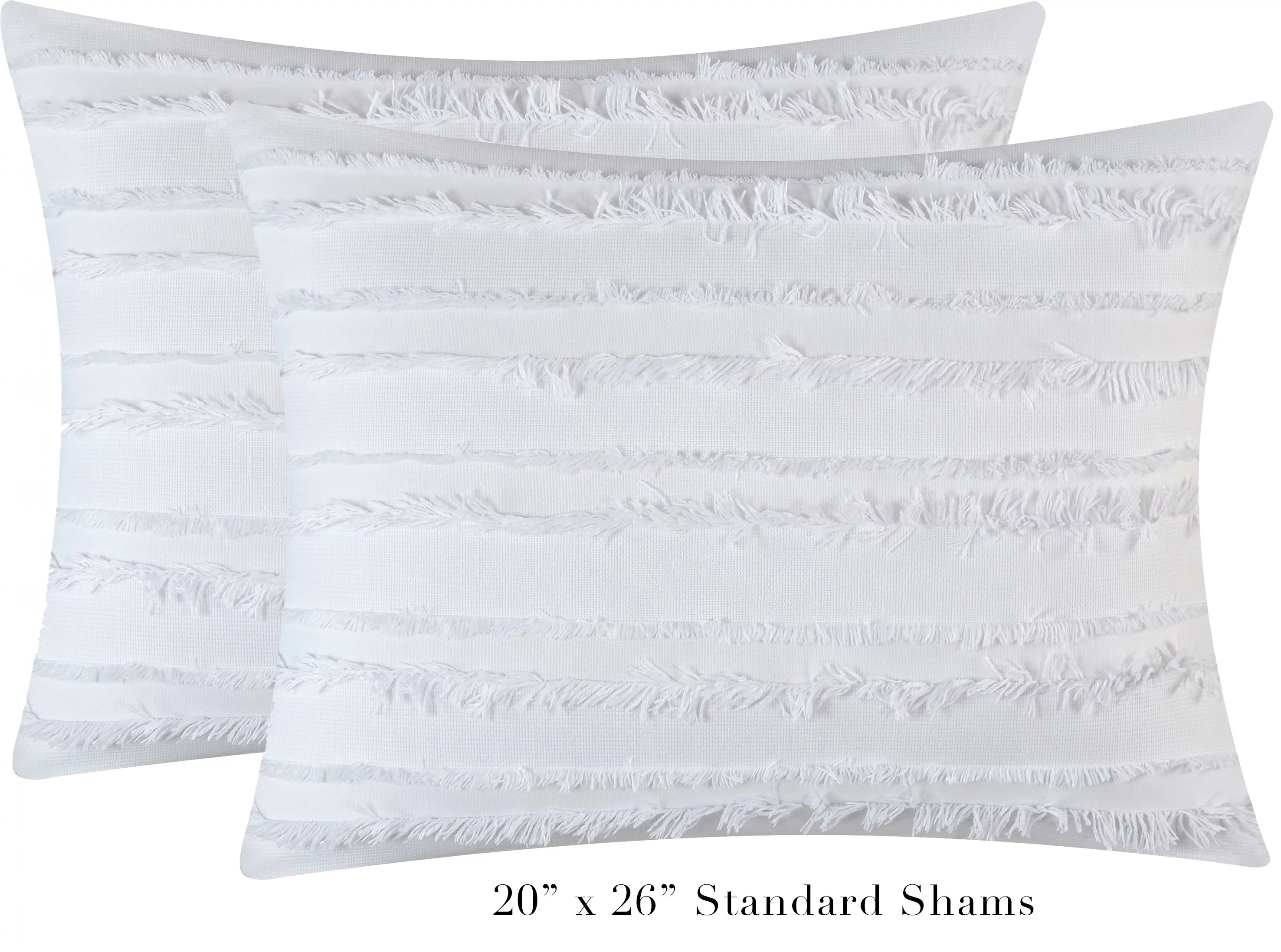 Lanco Merbabe Beach Lifestyle 7-Piece Reversible Bedroom Bedding Comforter Set, Bed Size Queen, White, 100% Polyester Fill
