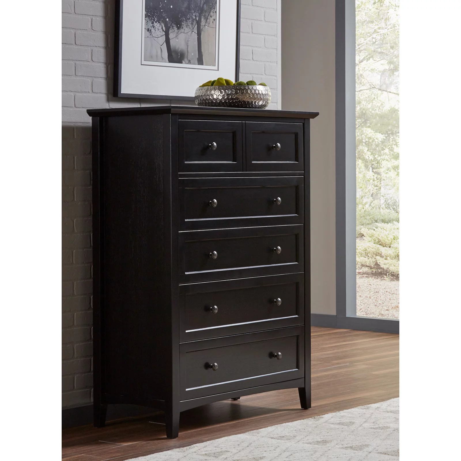 Modus Paragon 5 Drawer Chest in Black