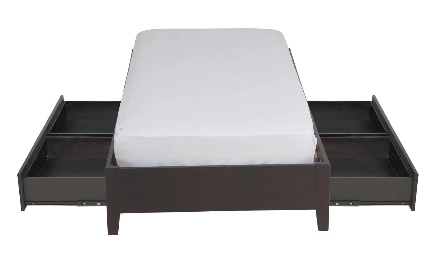 Nilmann Moden Classic Twin Storage Bed in Espresso Mahogany