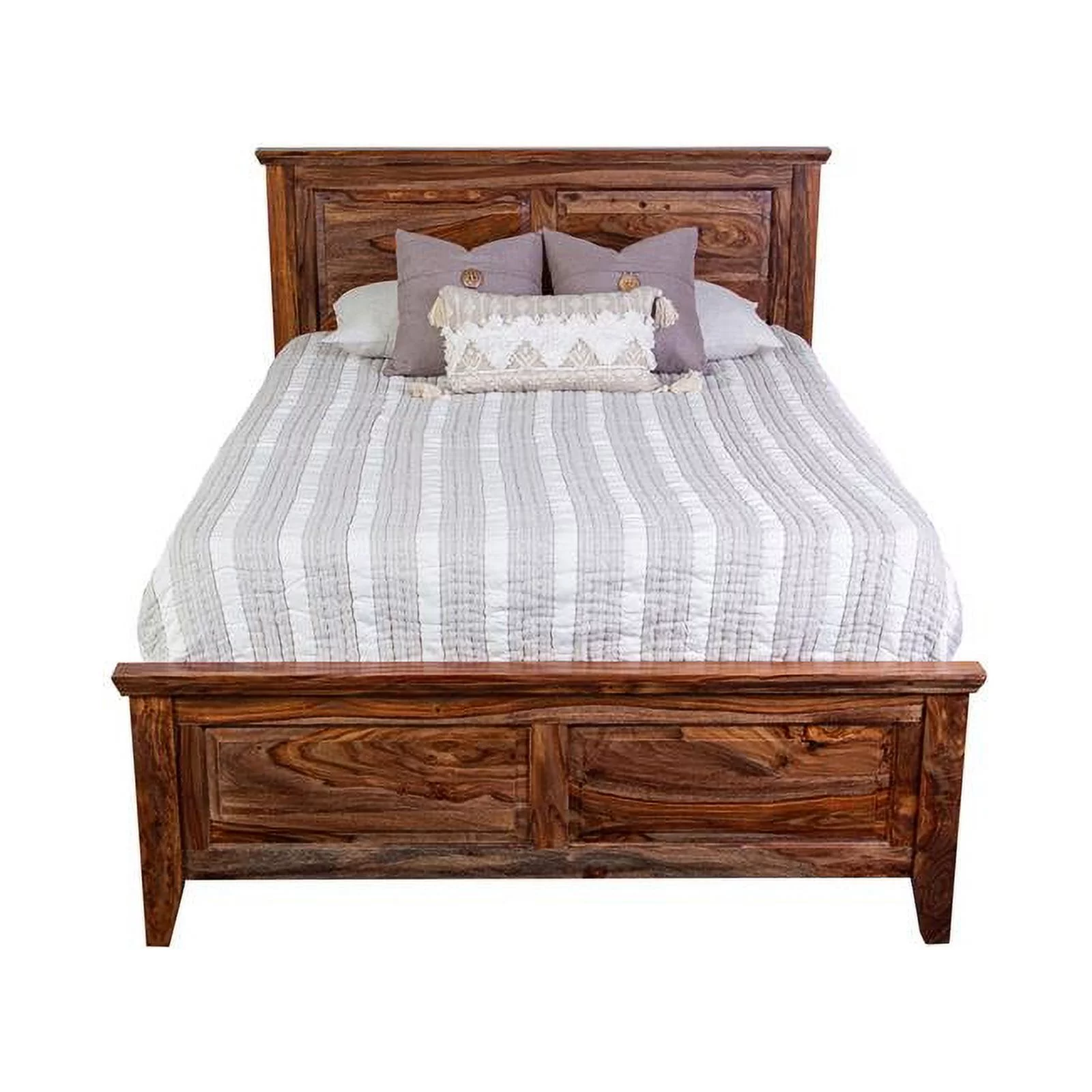 Sonora Solid Sheesham Wood King Bed - Harvest
