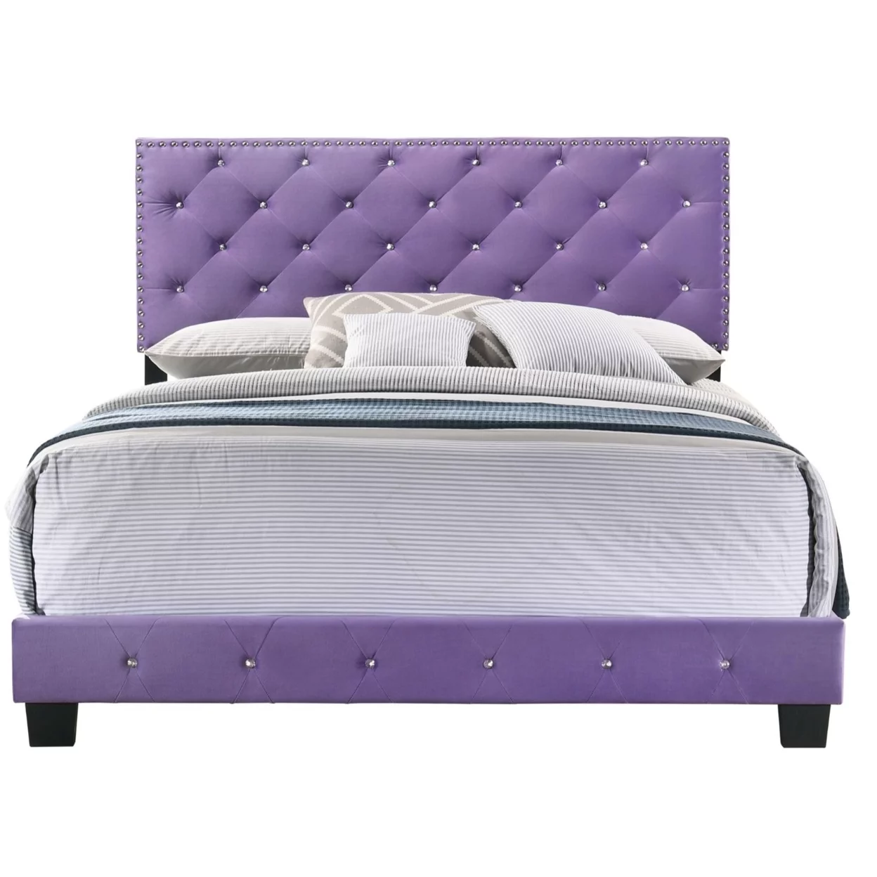 Home Bedroom Furniture Suffolk Purple Queen Panel Bed