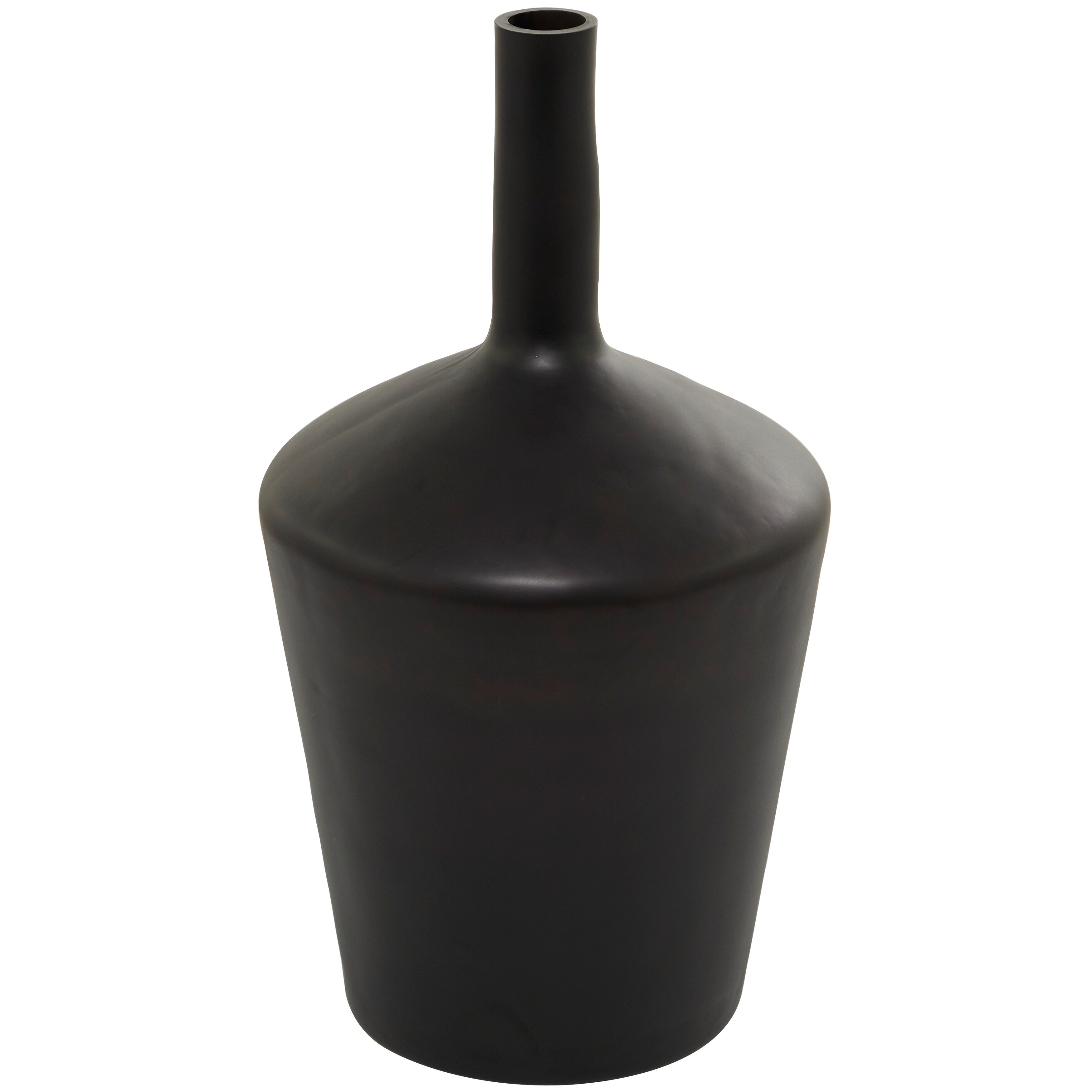 Studio 350 Black Glass Modern Vase - 11.75 x 11.75 x 21.60