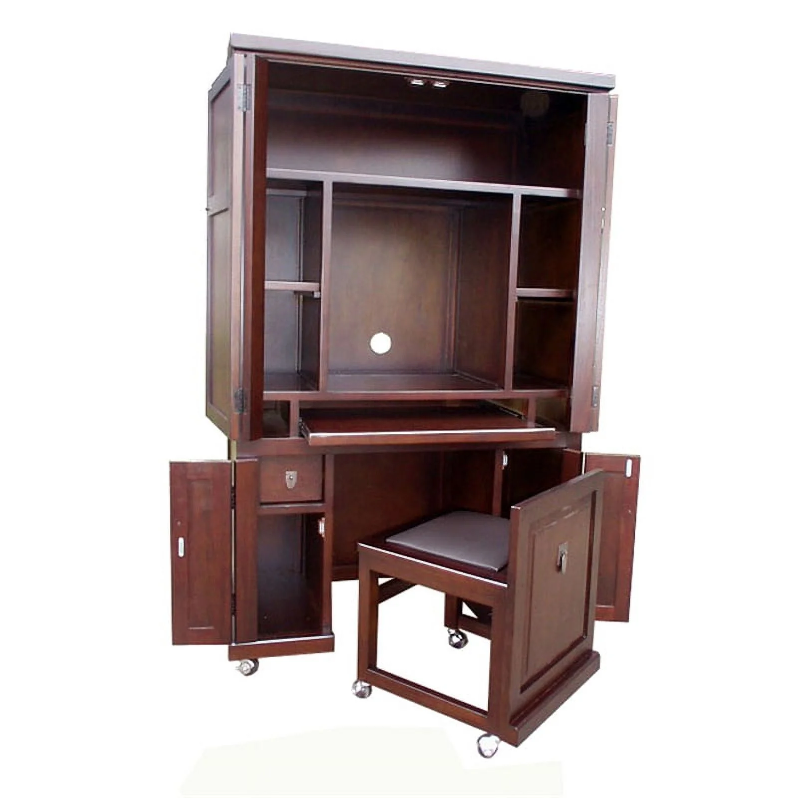 D-Art Collection Solid Wood Armoire Desk
