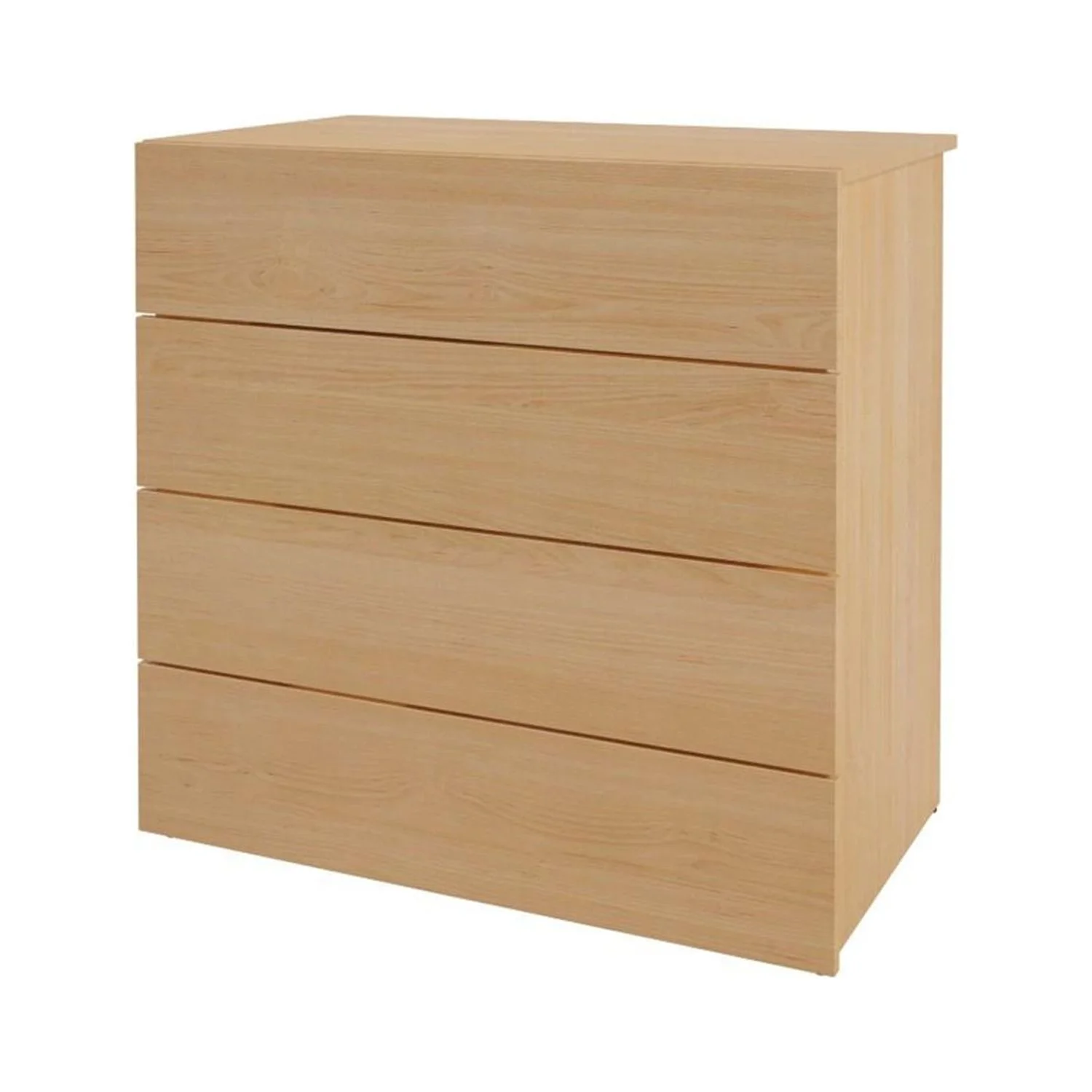 Nexera Esker 4 Piece Full Size Bedroom Set, Natural Maple and White