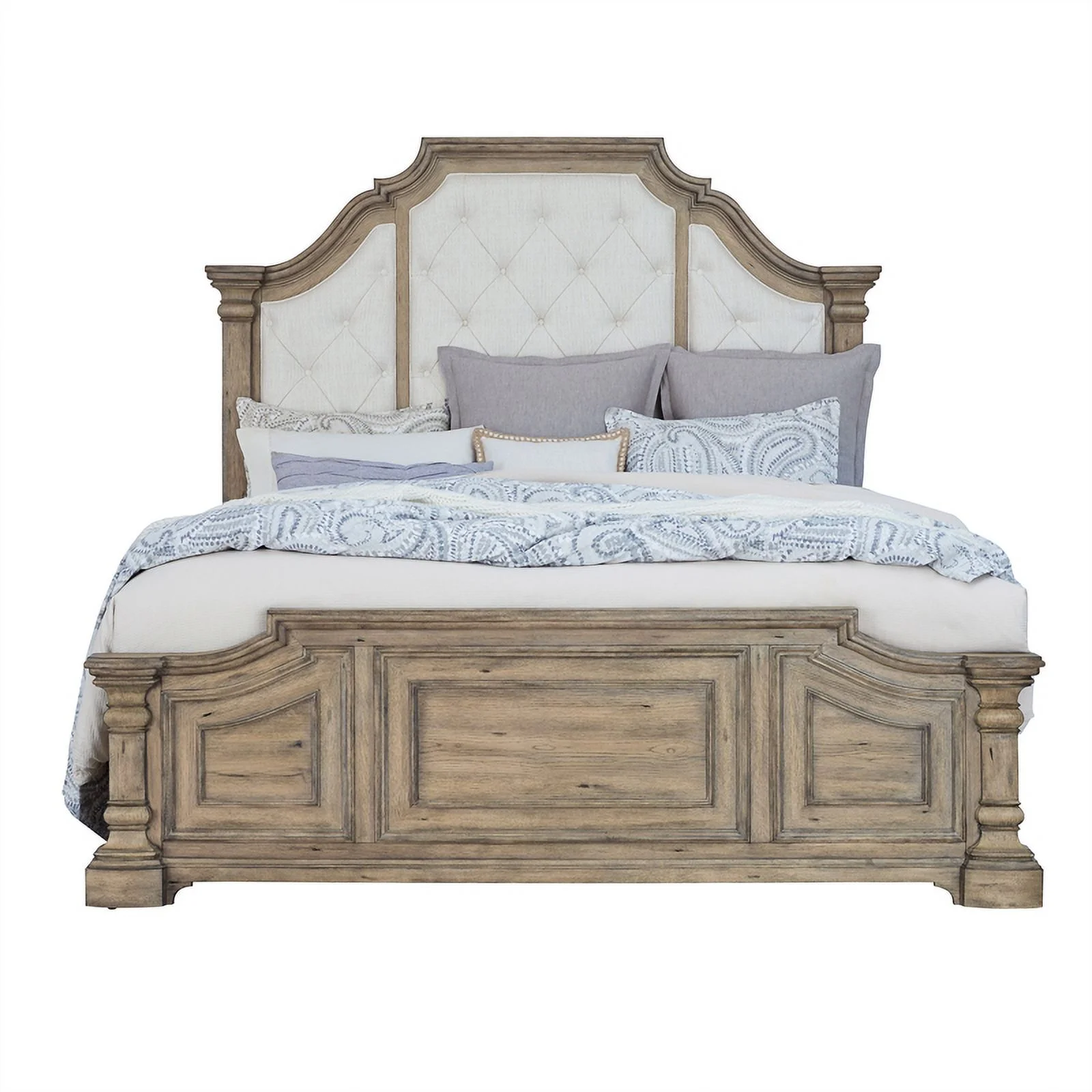 Garrison Cove Queen Fabric Upholstered Bed in Honey Brown by Pulaski Furniture