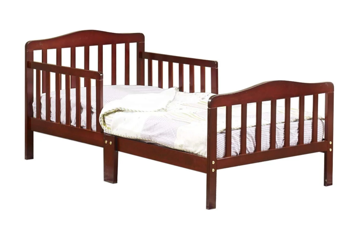 Zimtown Toddler & Kids Bed Bedroom Wood Furniture with Rails Multi-Color