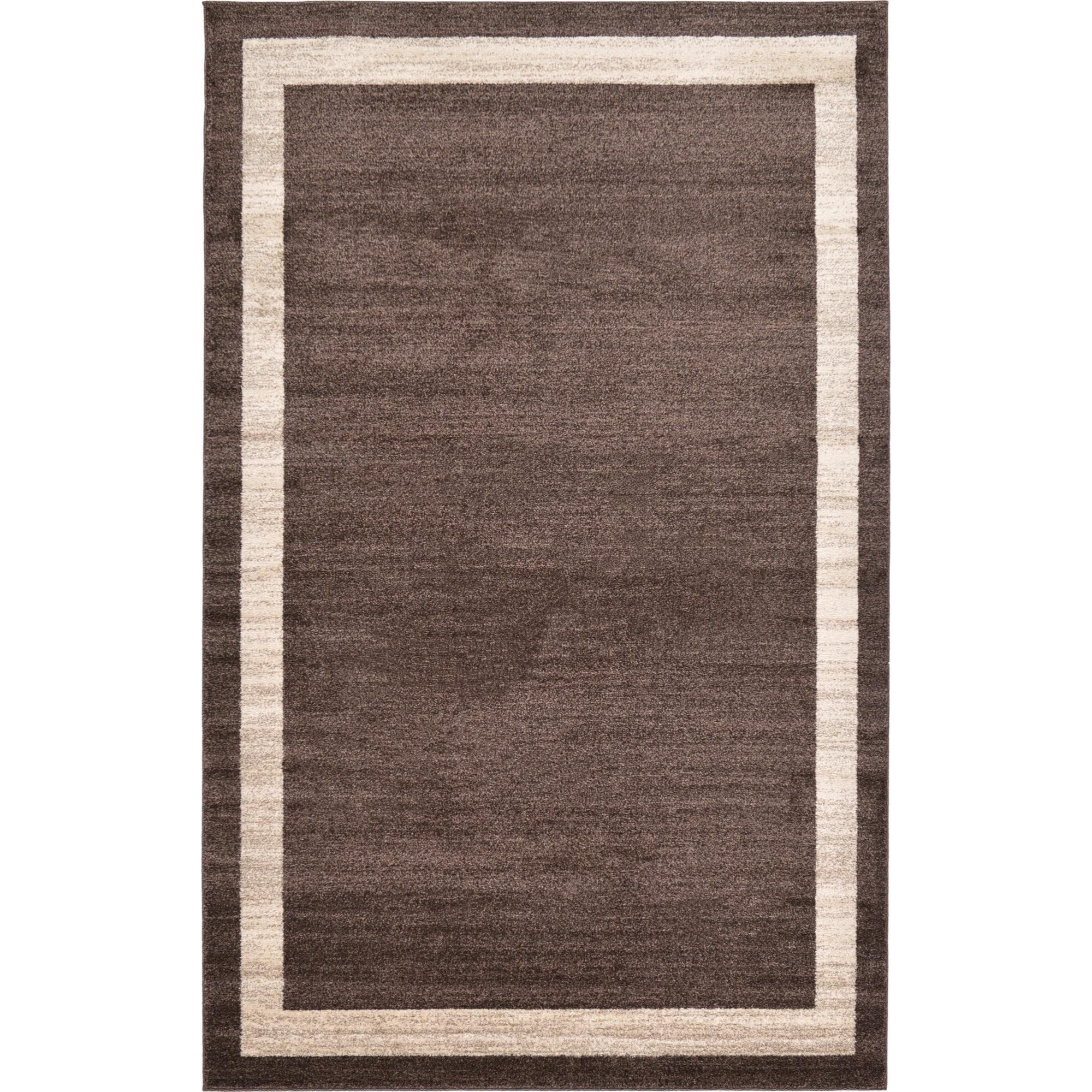 Unique Loom Maria Del Mar Rug Brown/Ivory 5' 3