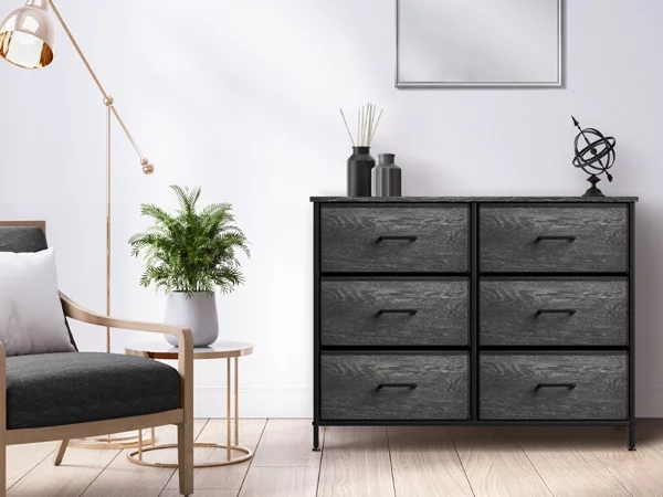 Sorbus Dresser with Fabric Drawers - Wide Chest of Drawers - Great for Bedroom and Living Room Organizing - Collapsible Drawers & Portable TV Stand
