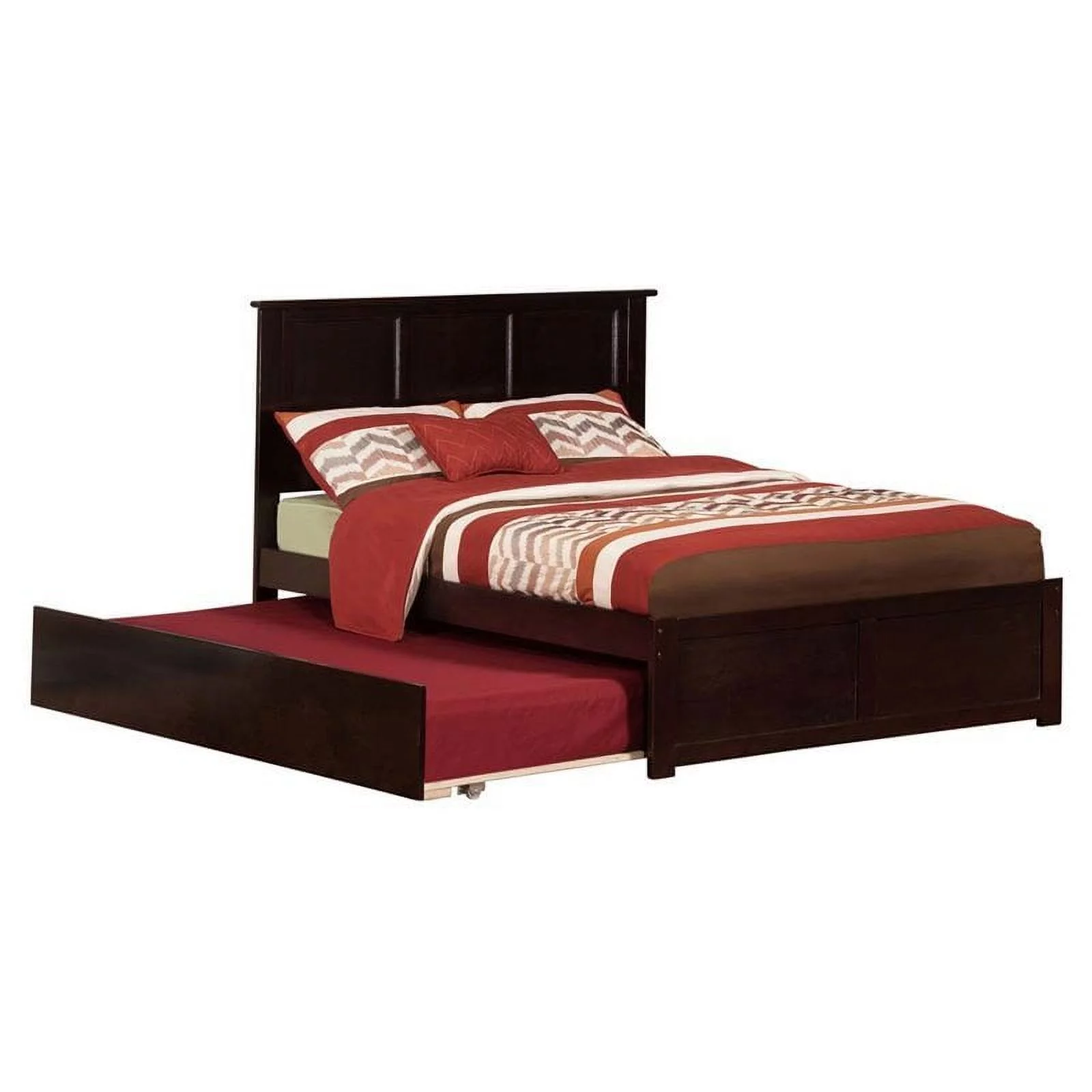 Leo & Lacey Urban Full Trundle Platform Bed in Espresso