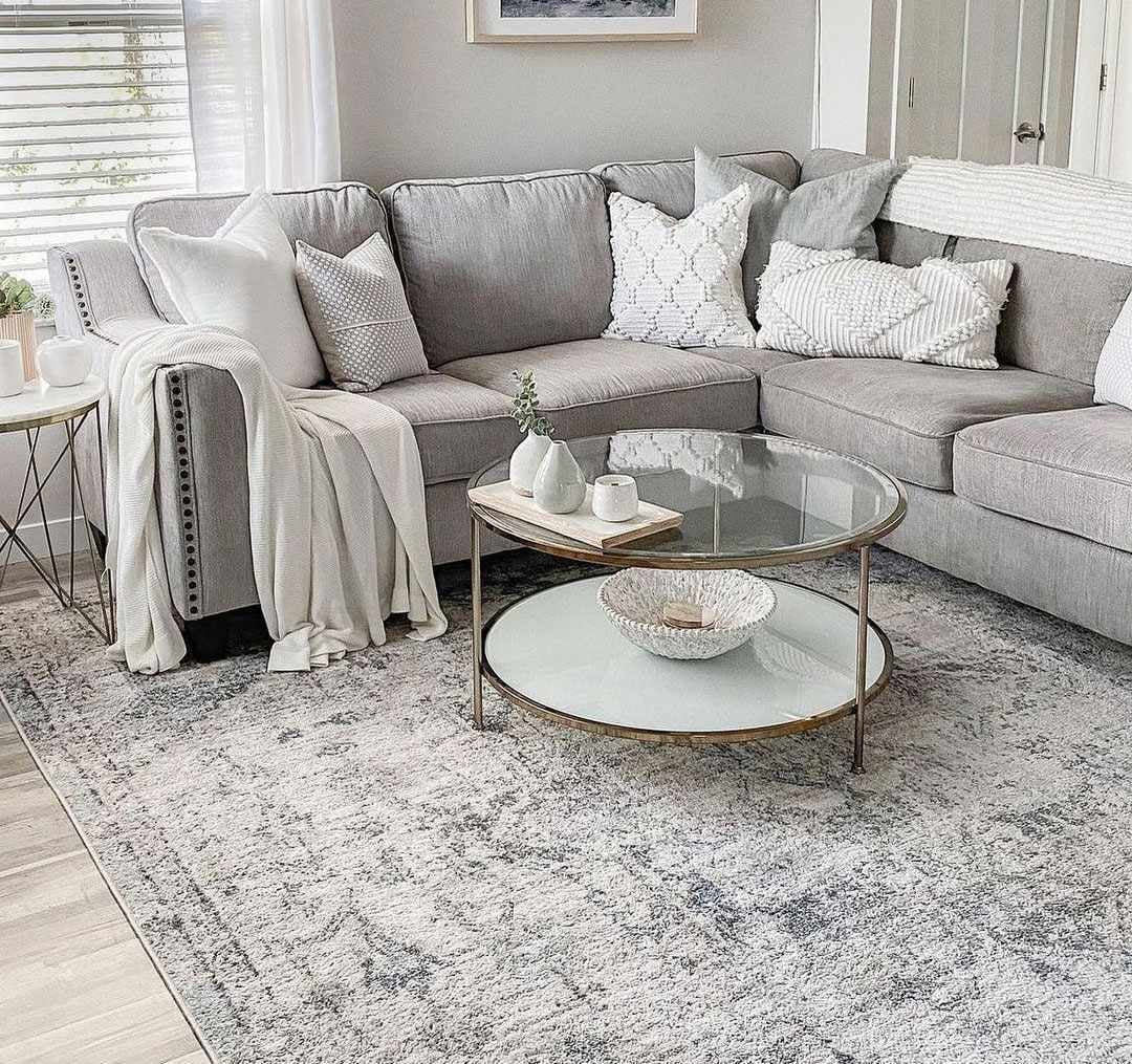 HAUTELOOM Orrick Modern Farmhouse Living Room Bedroom Dining Room Area Rug - Vintage Distressed - Persian Medallion Motif Carpet - Beige - 7'10in x 10'3in