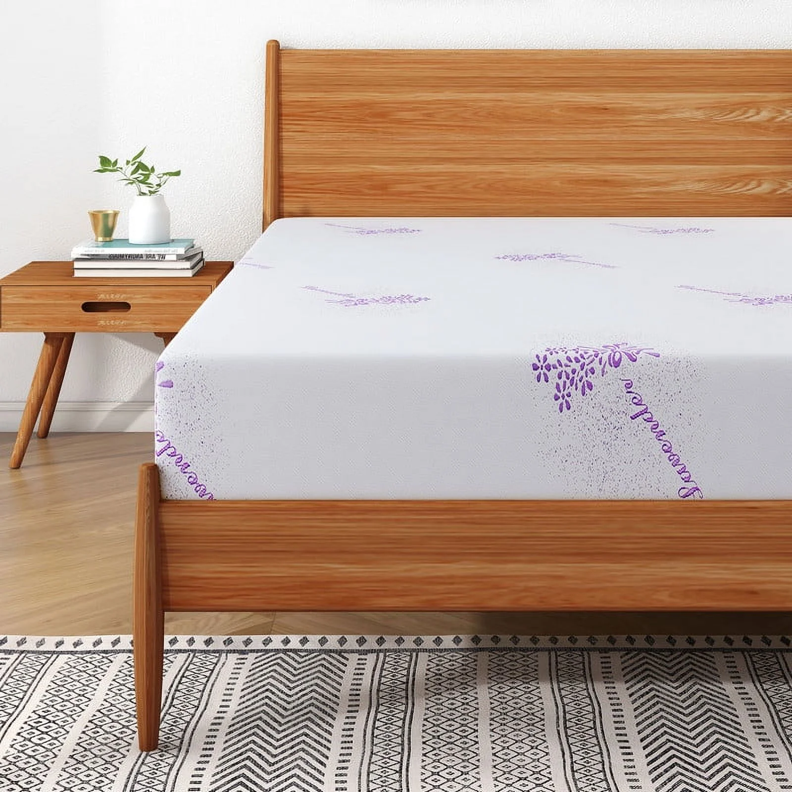 10 inch King Size Memory Foam Mattress in a box with Lavender Cooling Gel,Medium Feeling, Made in USA
