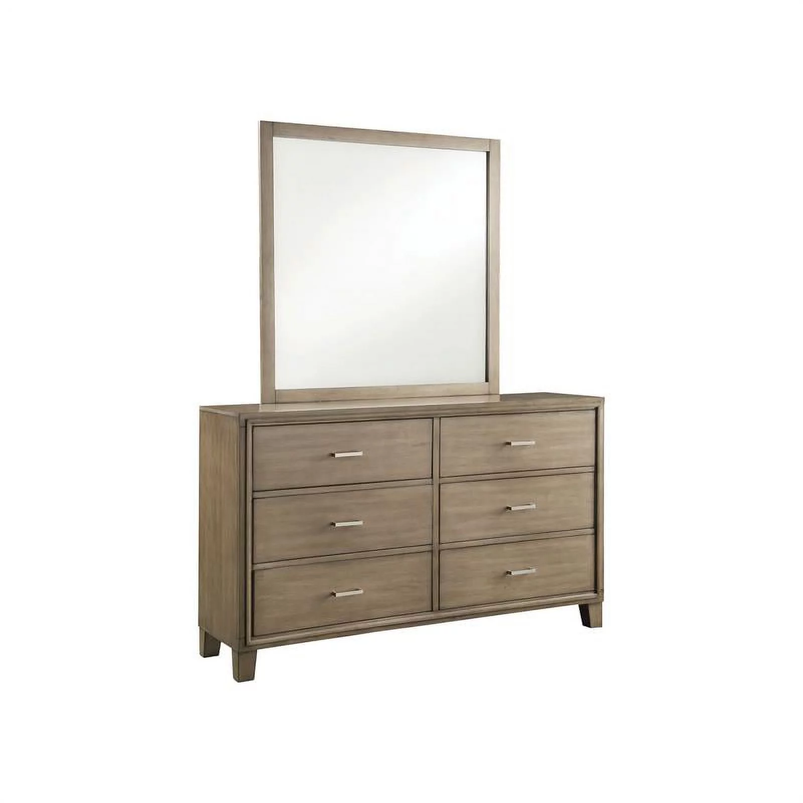 Bowery Hill Solid Wood 6-Drawer Double Dresser in Brown Cherry