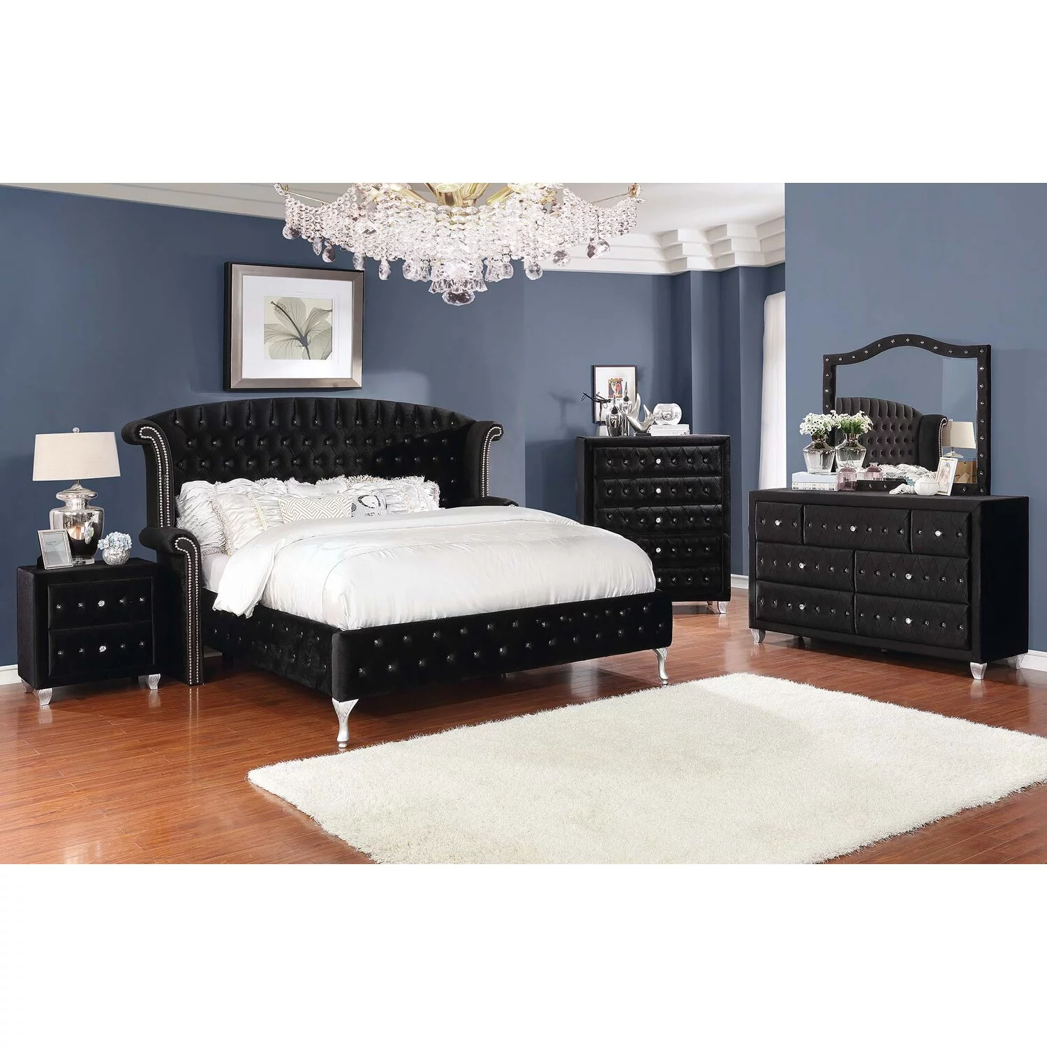 Deanna 4-piece California King Bedroom Set Black