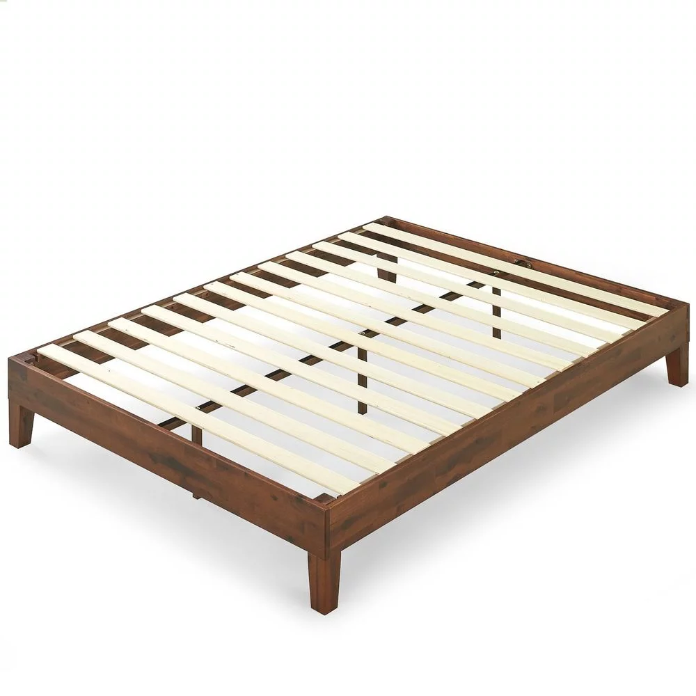 Zinus Priage by Deluxe Antique Espresso Solid Wood Platform Bed