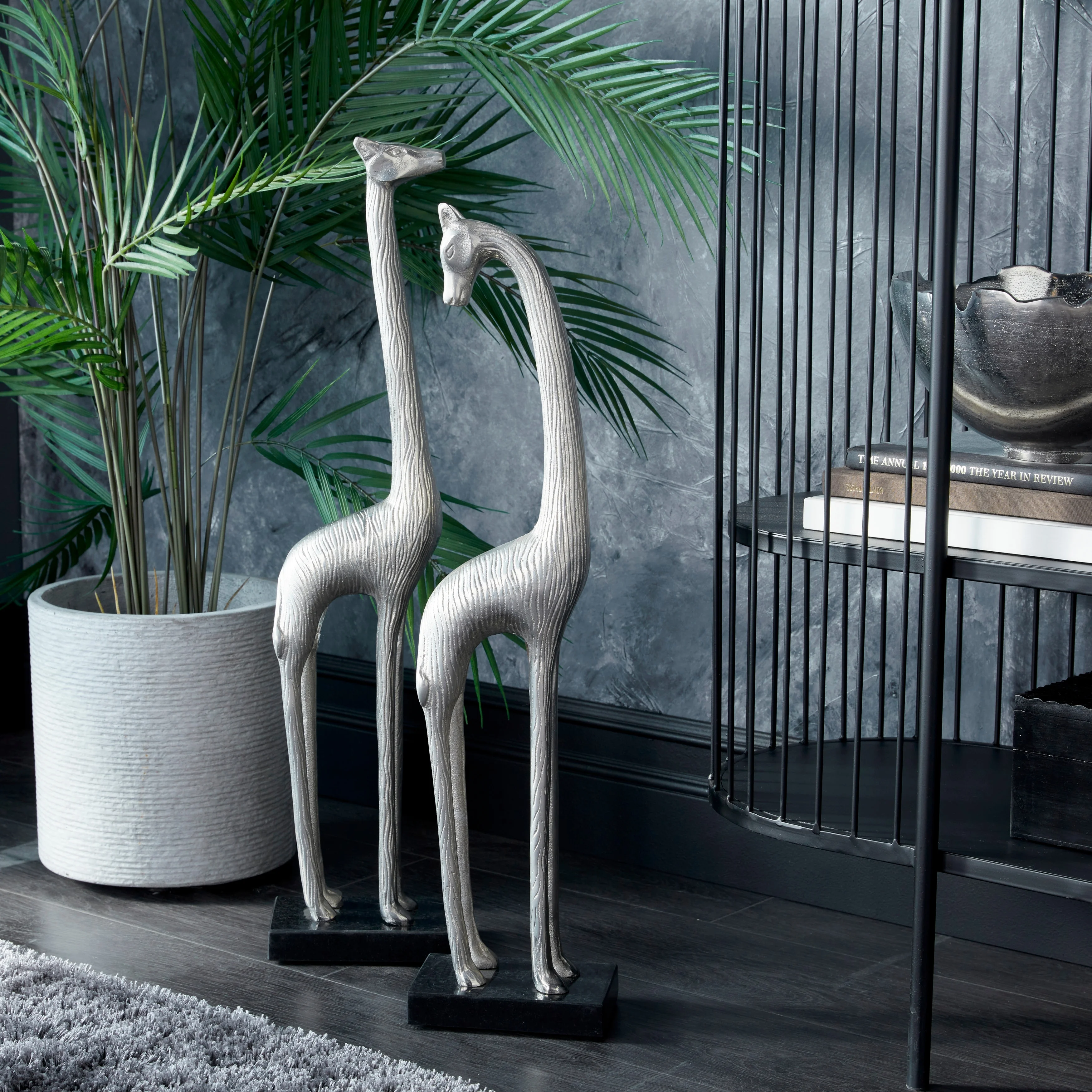 The Novogratz  Aluminum Giraffe Sculpture (Set of 2) - 27