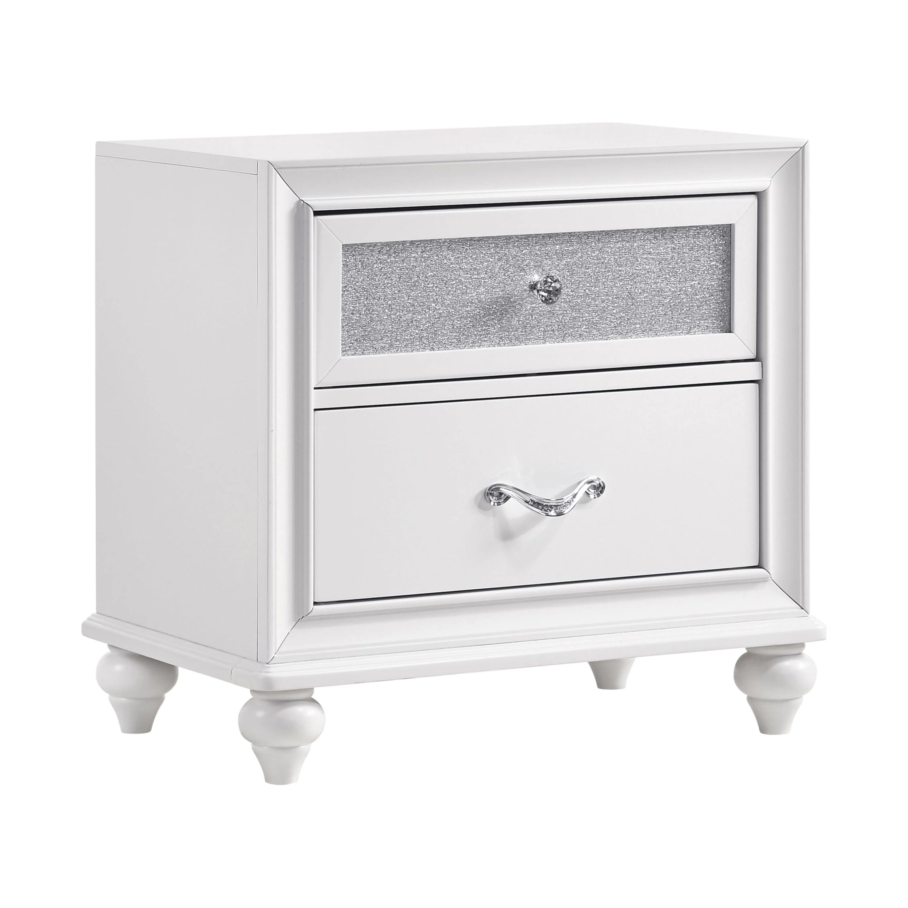 Barzini 2-drawer Nightstand White