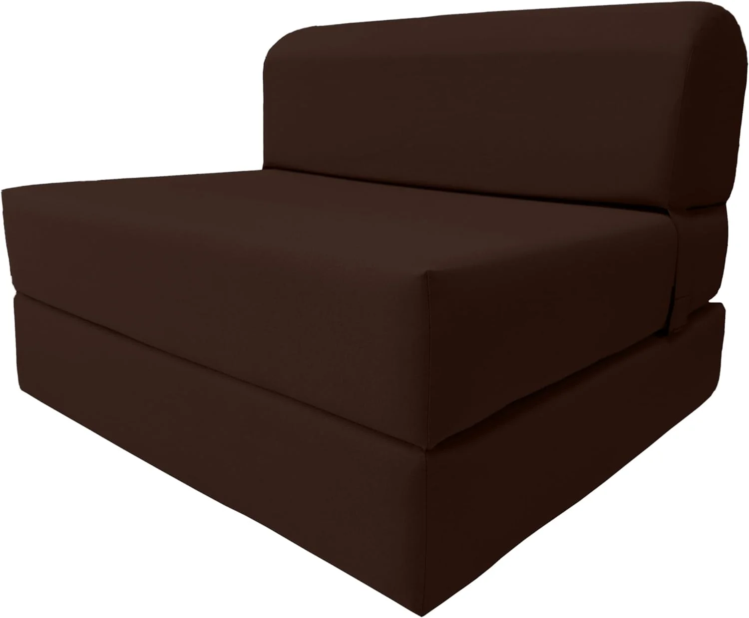 NLIBOOMLife D&D Futon Twin Size Brown Sleeper Chair Folding Foam Bed 6 x 36 x 70 Studio Guest Beds Foam Density 1.8 lb