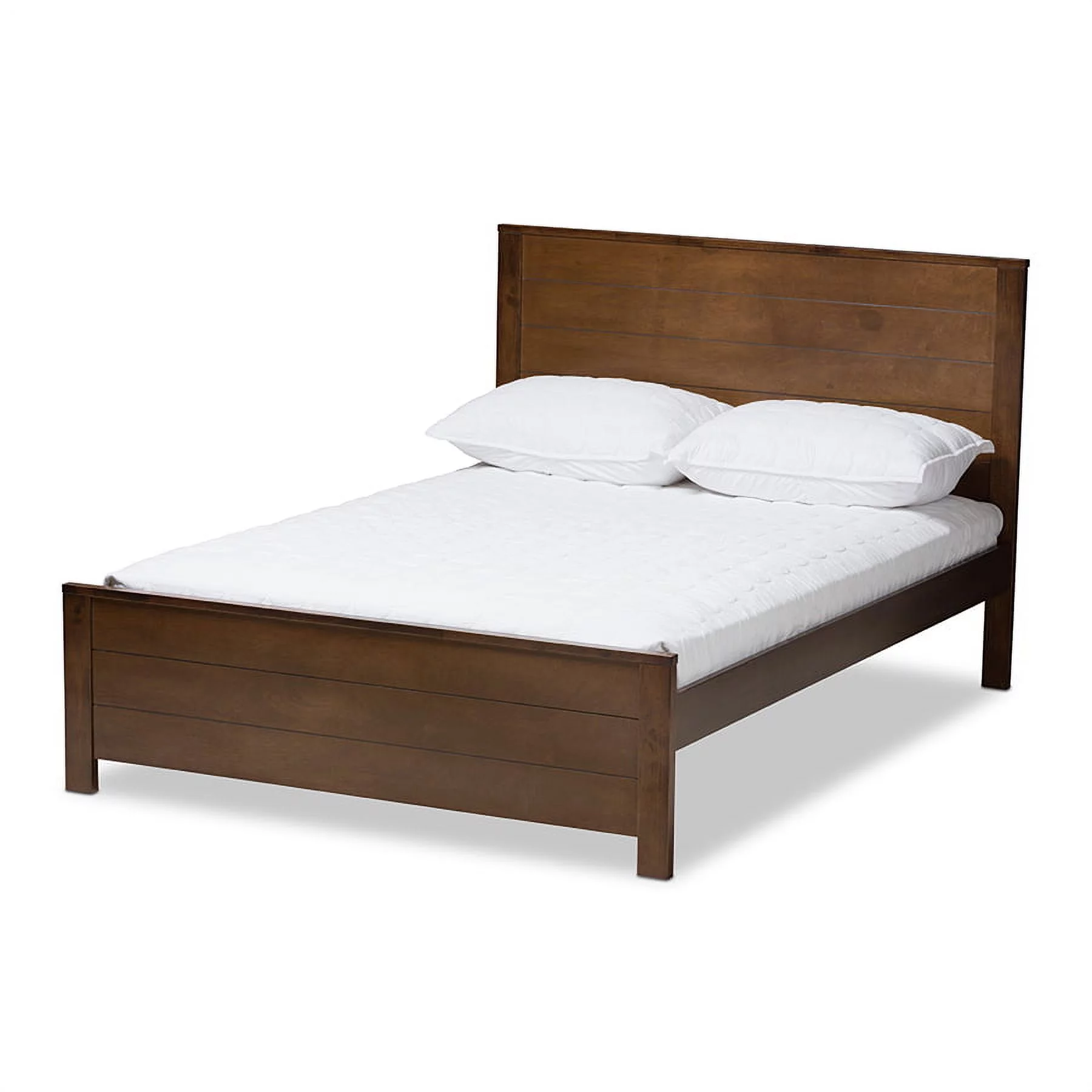 Baxton Studio Catalina Modern Classic Mission Style Brown-Finished Wood Twin Platform Bed