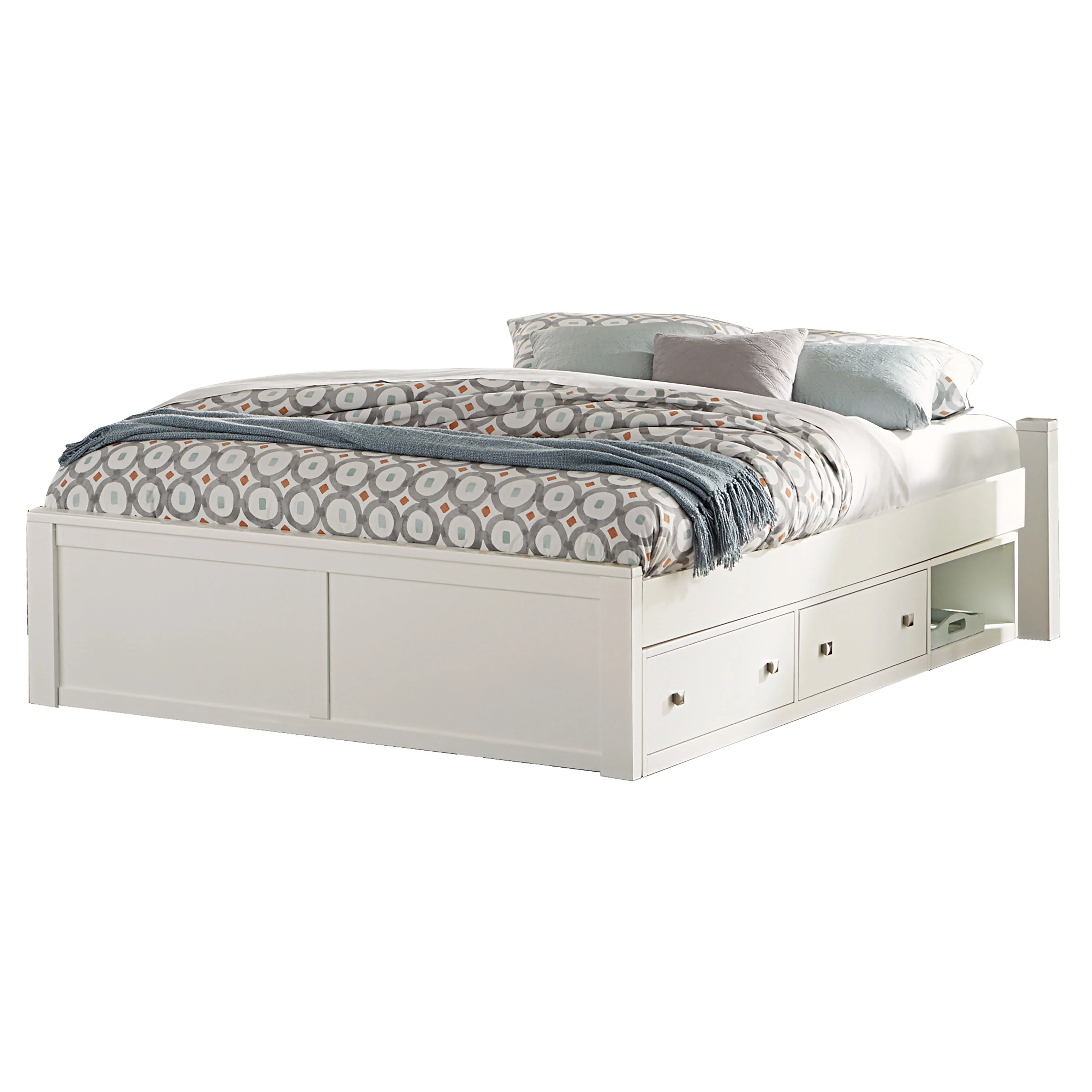Hillsdale Pulse Platform Bed with Storage, White