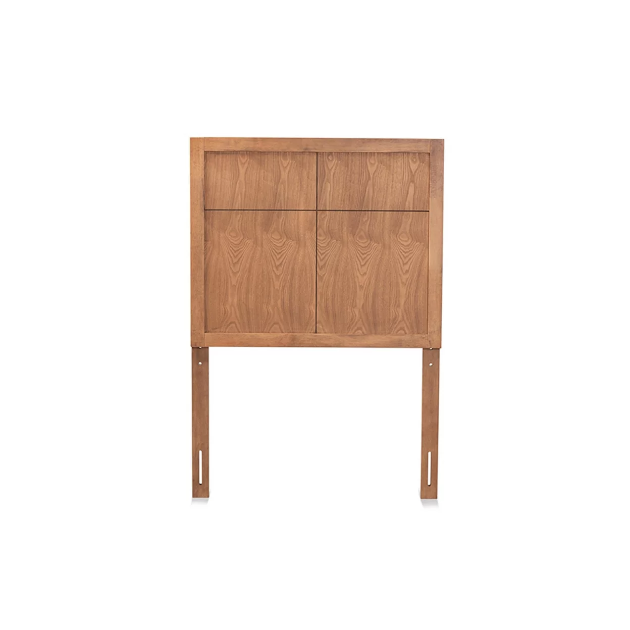 Monroe Modern Transitional and Rustic Ash Walnut Finished Wood Twin Size Headboard