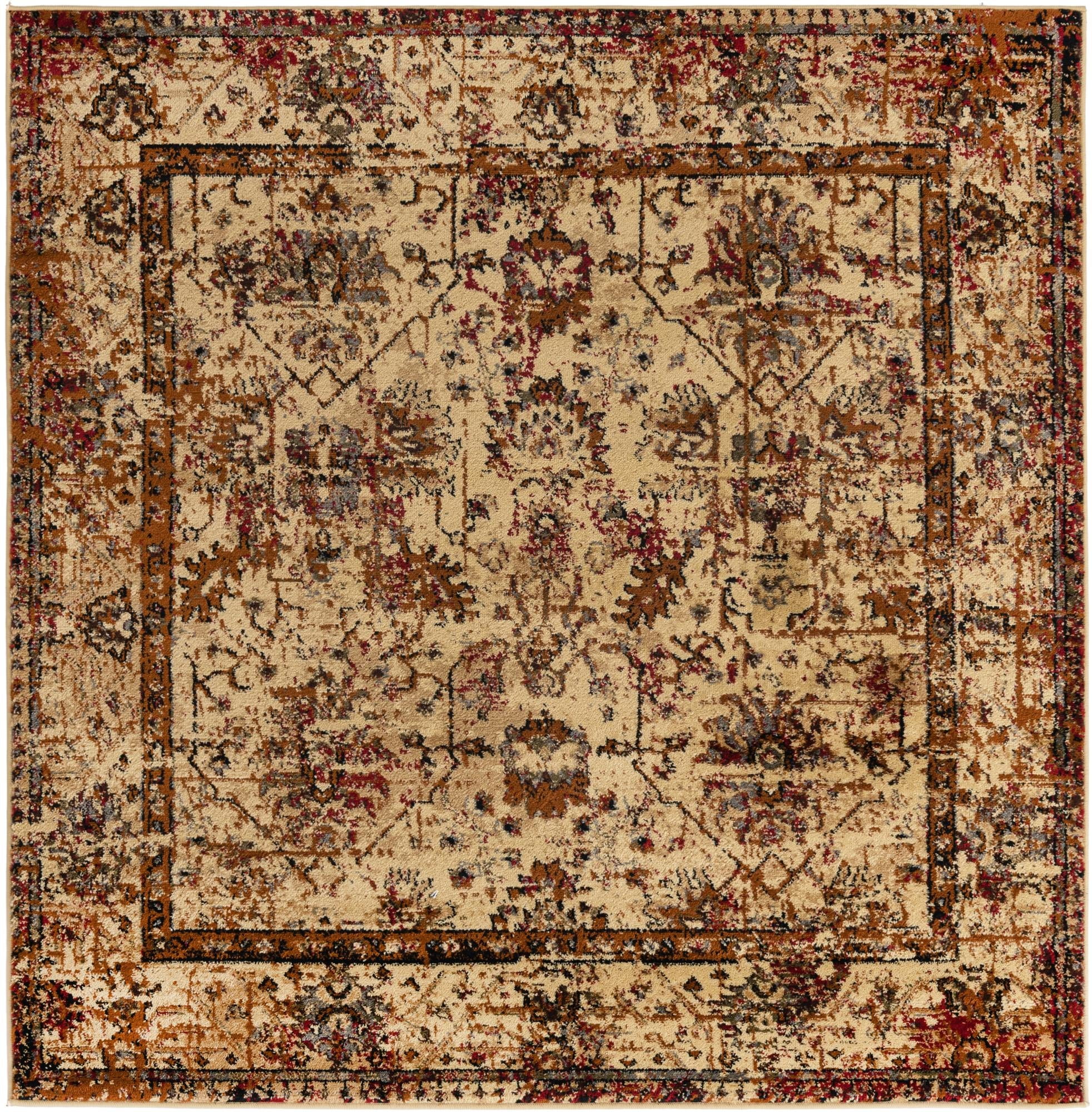 Unique Loom Ion Saturn Rug Beige Cream/Black 5' 3