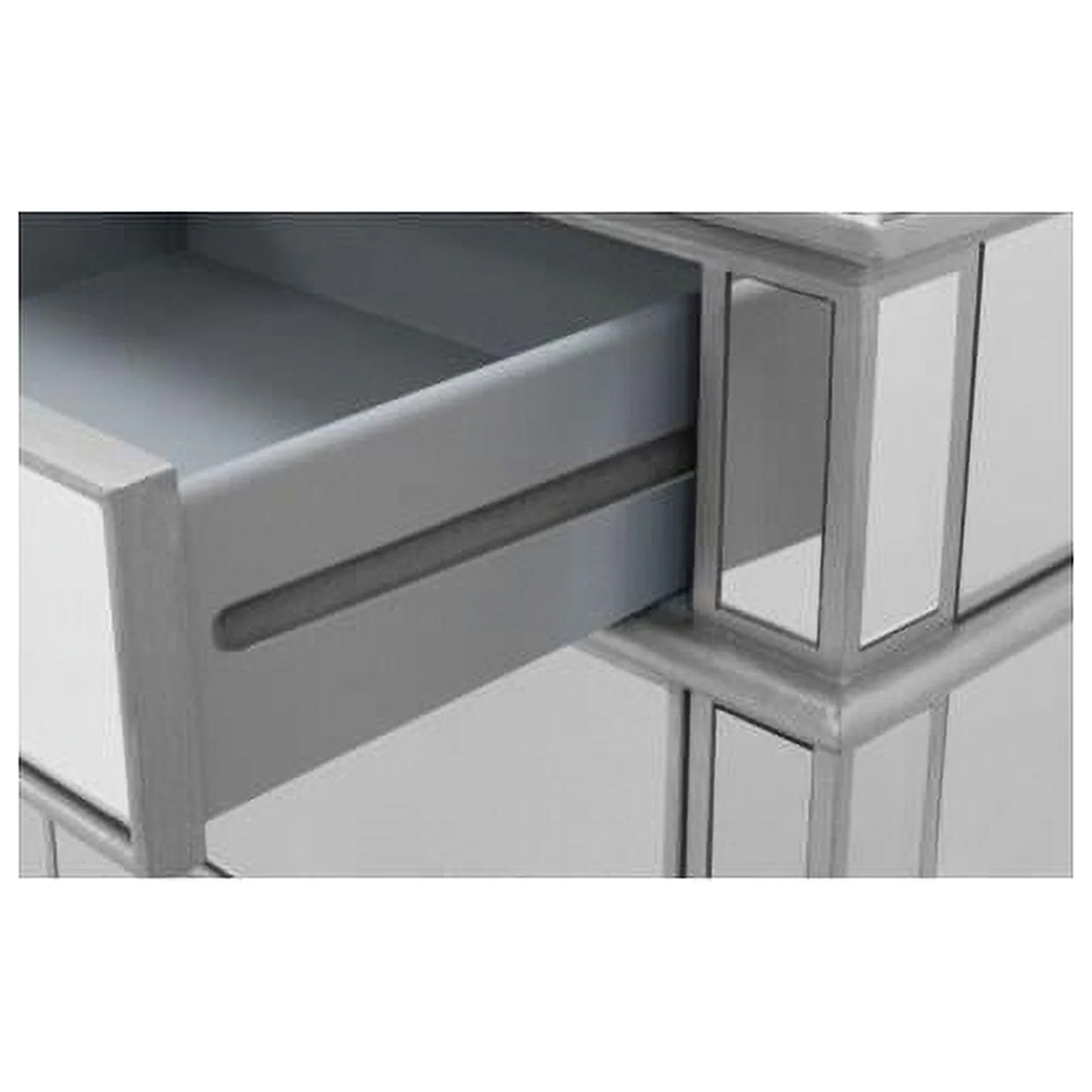 Pemberly Row 6-Drawer Solid Wood Bedroom Dresser in Silver Brushed