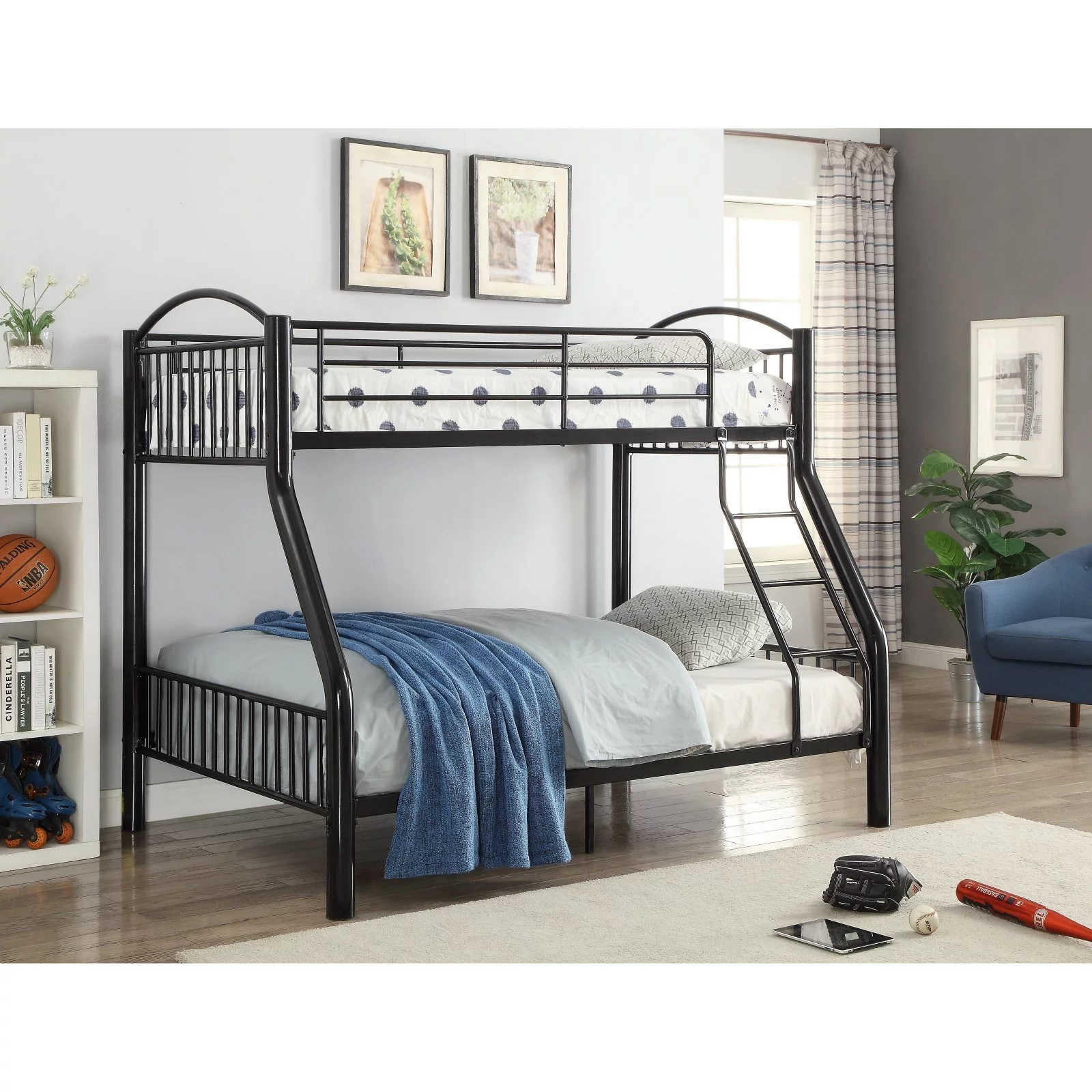ACME Cayelynn Full over Full Bunk Bed in Silver