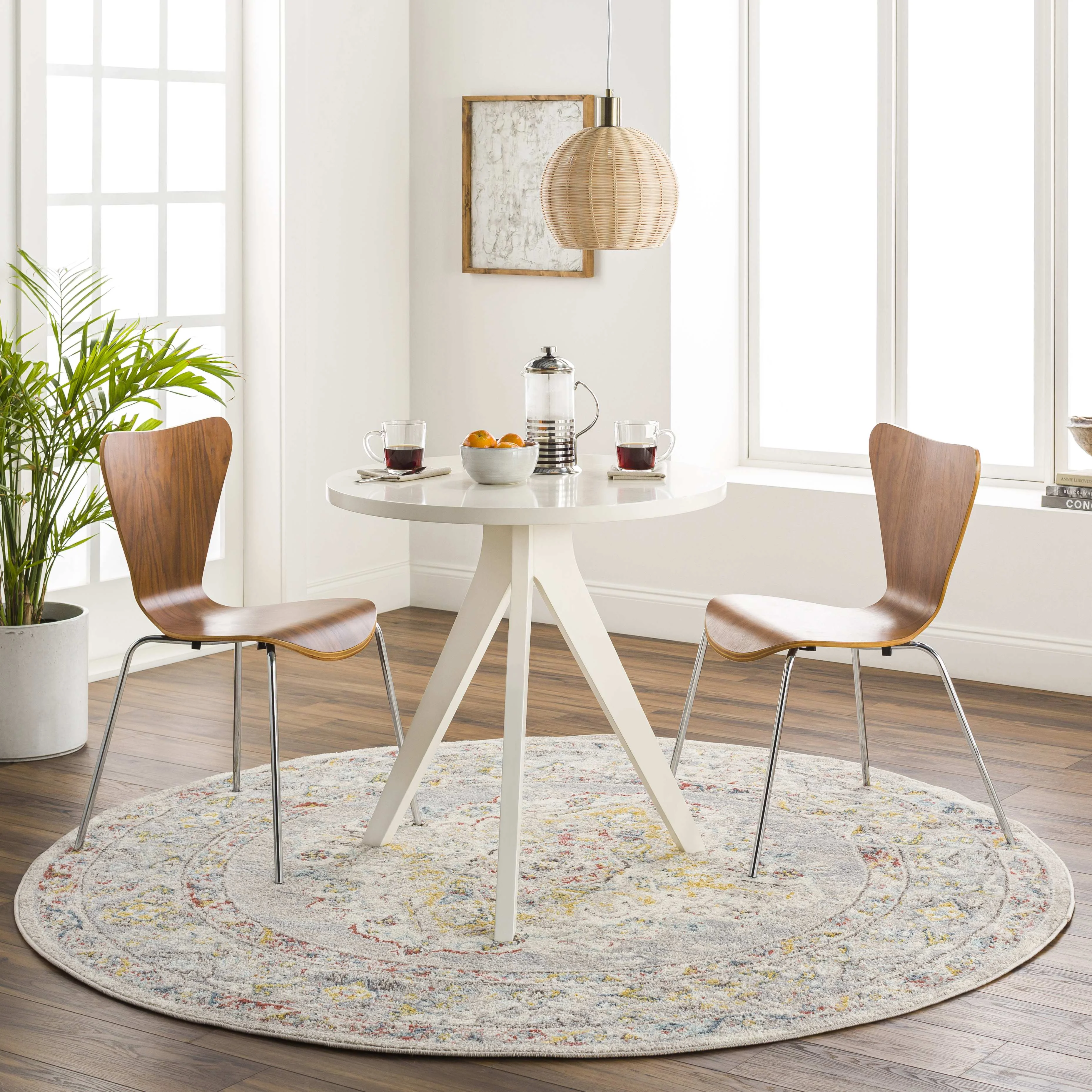 Mark&Day Area Rugs, 8ft Round Var Traditional Taupe Area Rug (7'10
